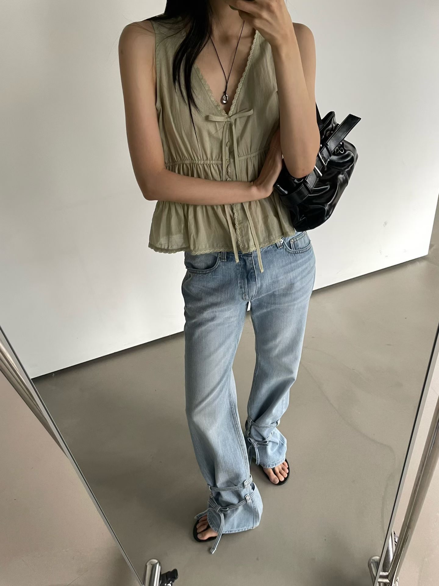 東大門女裝Find | ribbon denim 