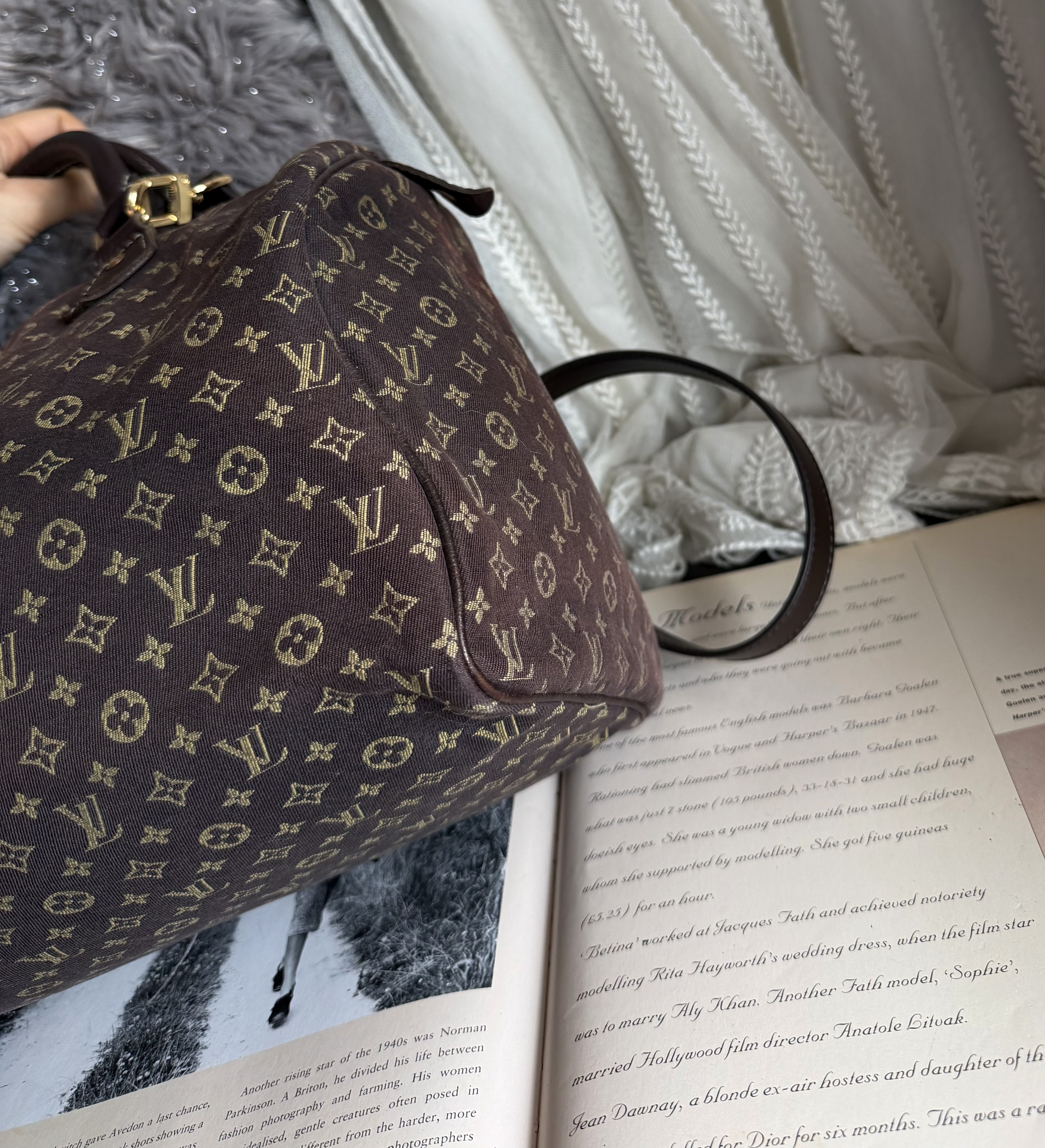vintage louis vuitton speedy denim monogram bag