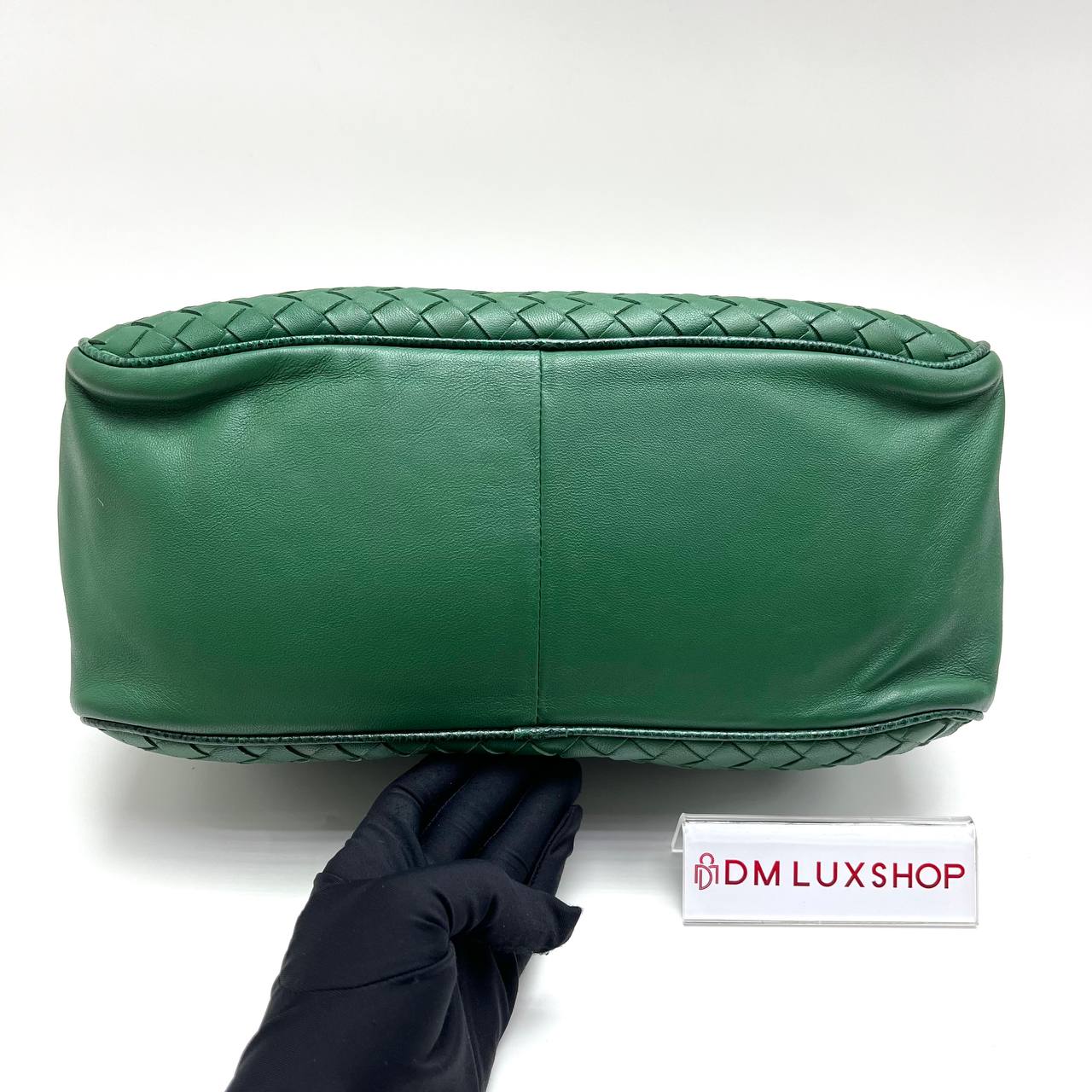 BV Green Intrecciato Shoulder Bag