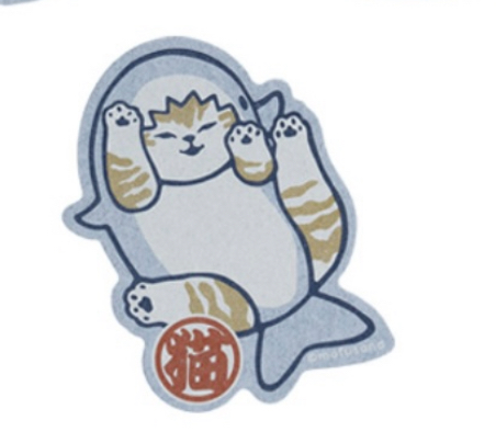 Mofusand 鯊魚貓 貼紙｜預訂