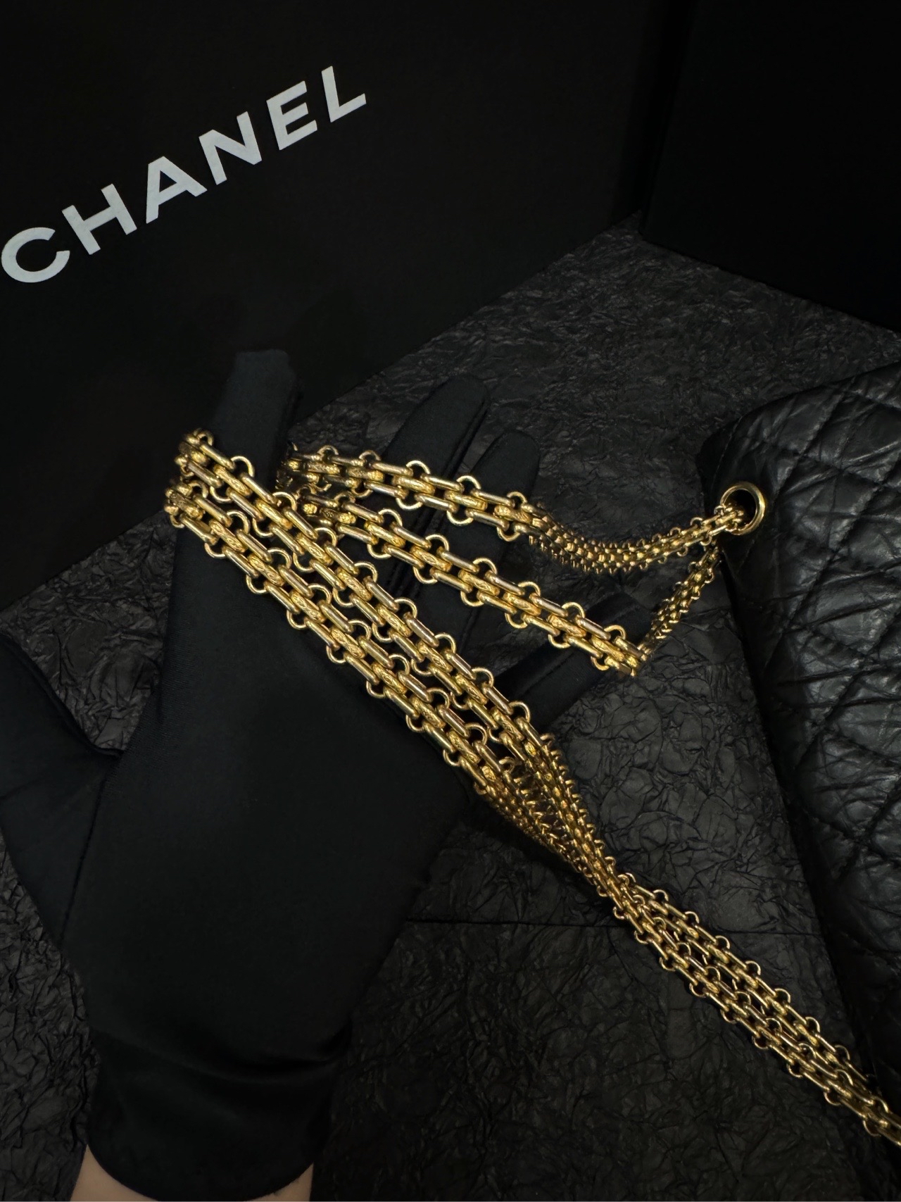 【預訂貨品】Chanel  2.55黑金腋下包