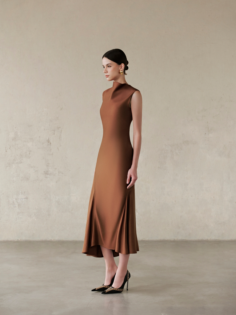 Ines Dress (Brown)