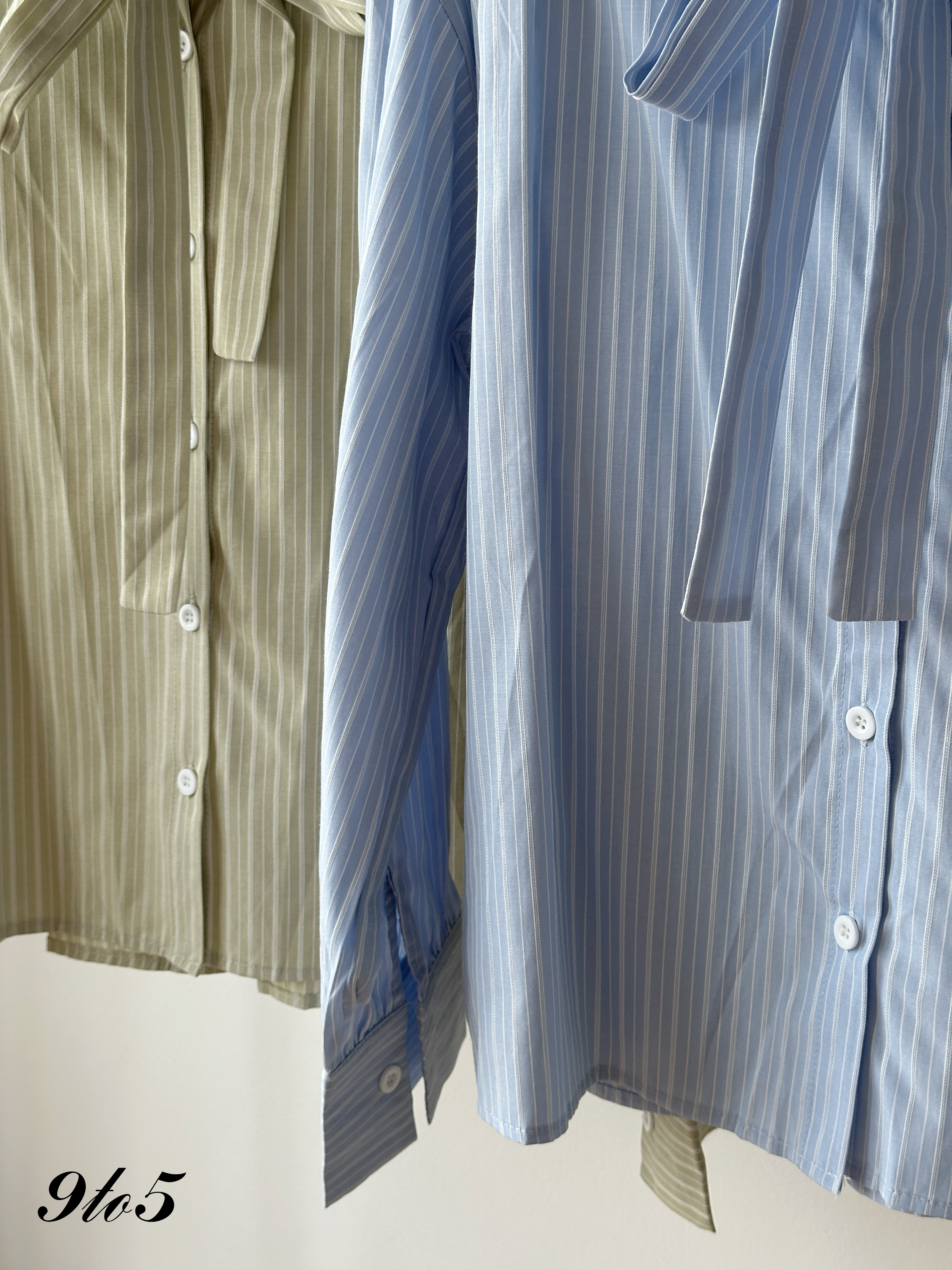 T4247 Bow-tie Stripe Shirt - 4 Colors 