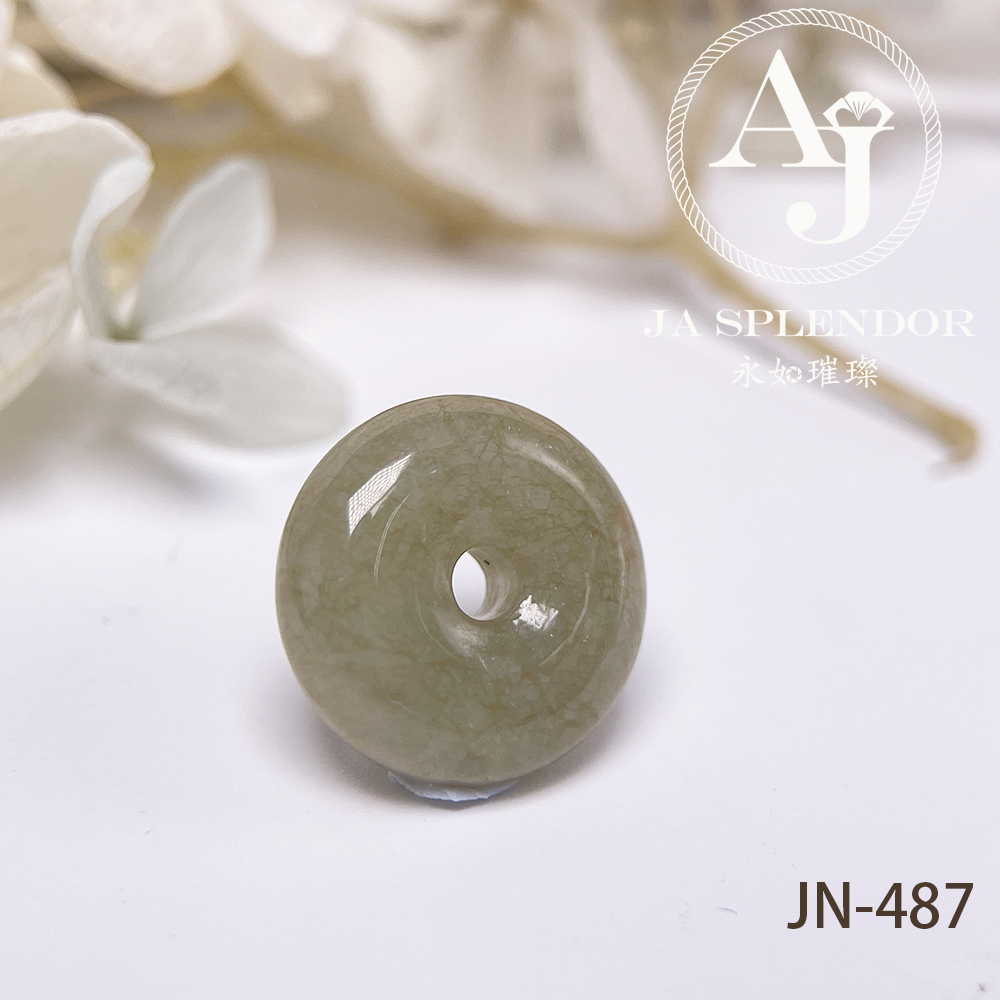 JN-486/487/499 天然翡翠A玉 冰潤大地黃小平安扣