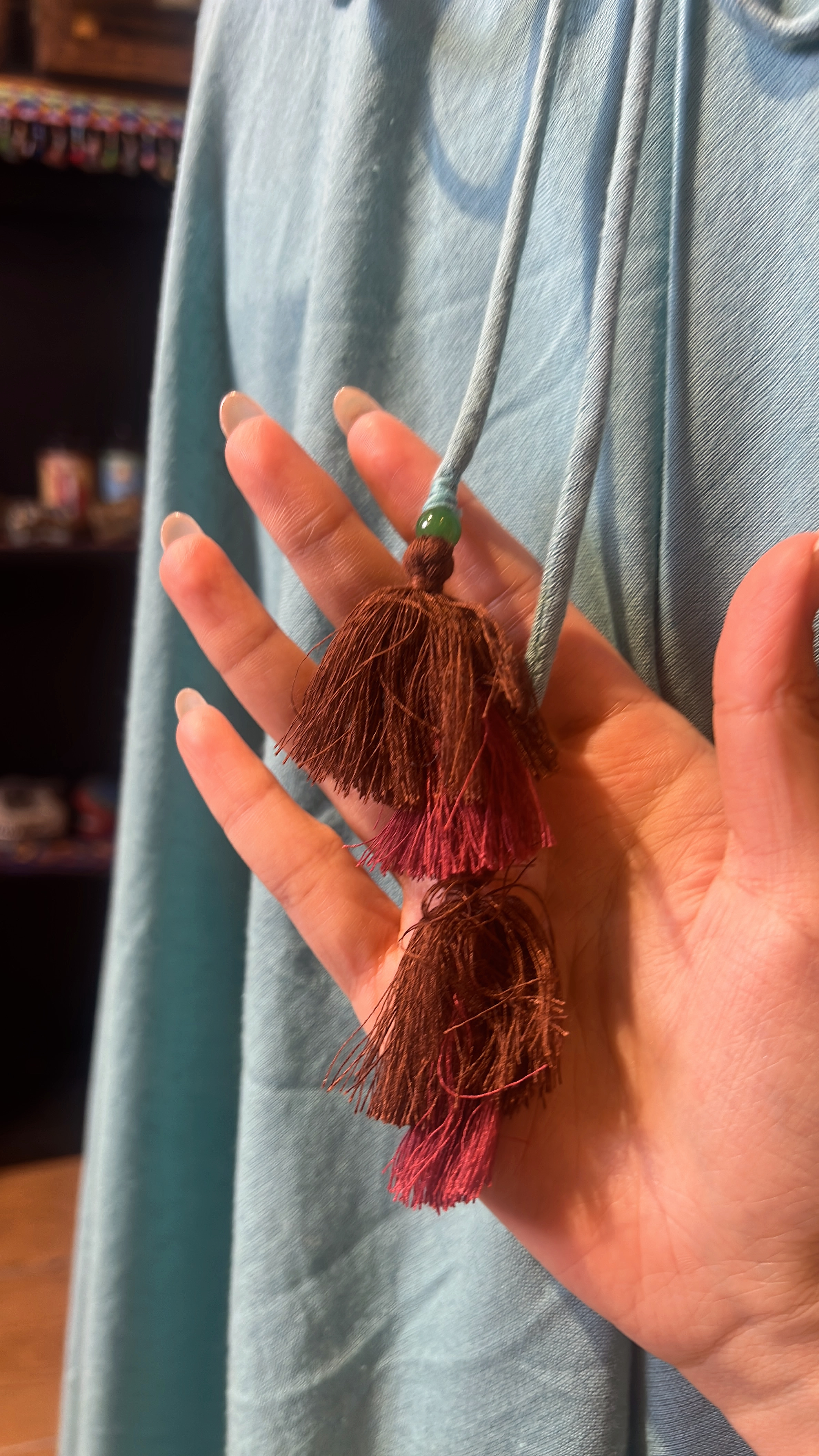 Fog Blue V neck Overlap OP 48" #637