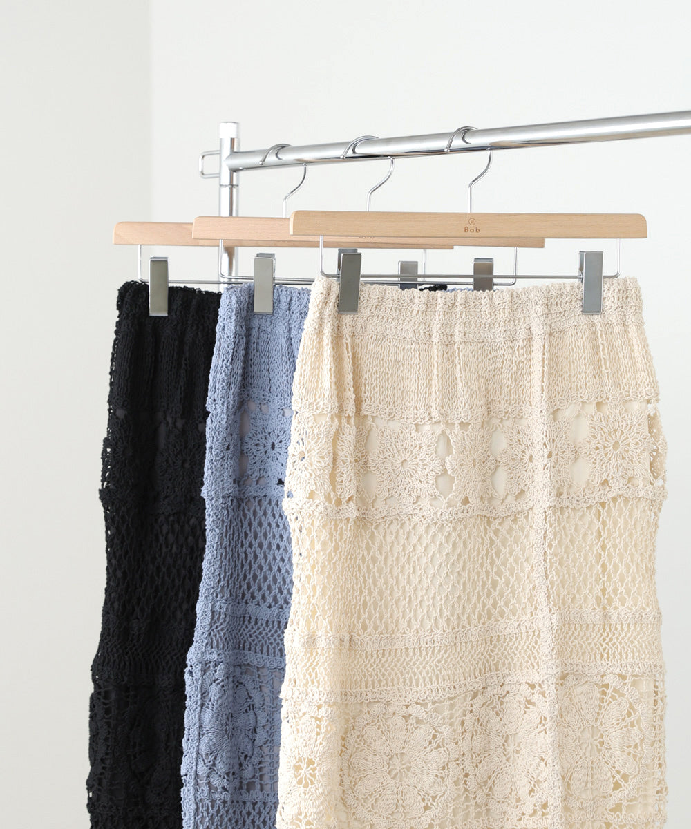 <JP> Premium 鉤針編織花花半裙* 3色入 <預購>