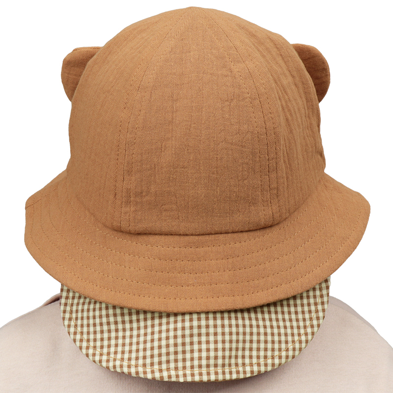 🇯🇵預訂 日本直送🇯🇵Boris立體熊耳朵格紋遮陽帽防UV