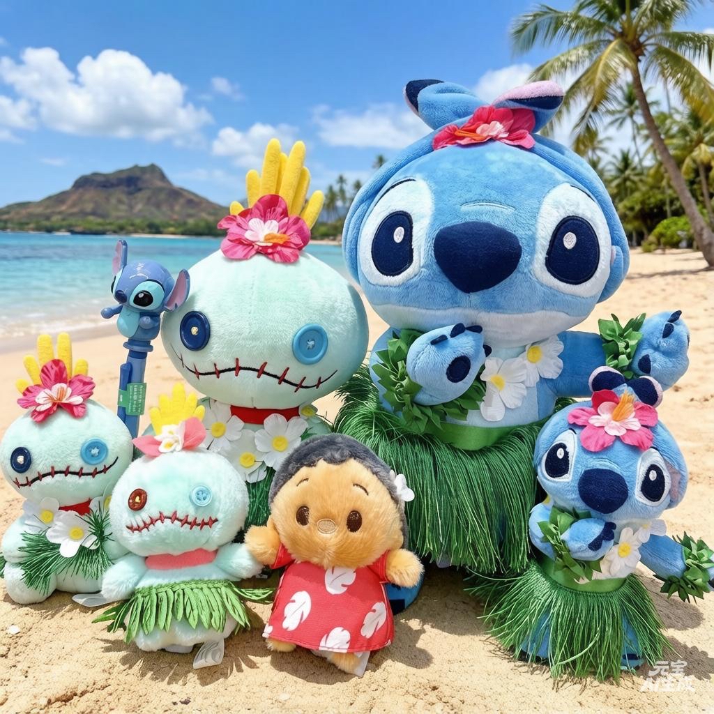 日本直送東京迪士尼新款夏威夷史迪仔系列