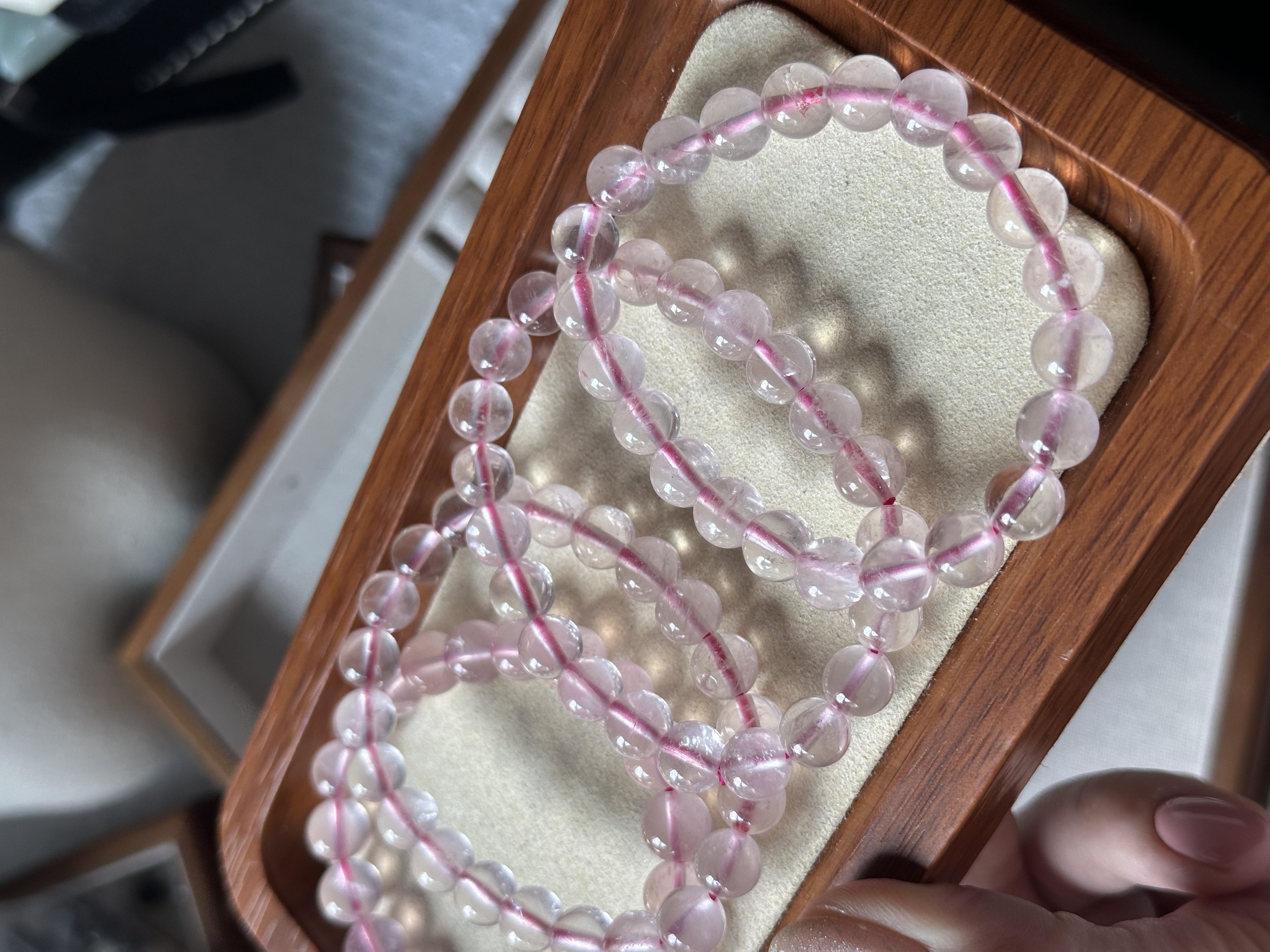 碎冰冰粉晶 ｜ Rose Quartz 8mm+ 