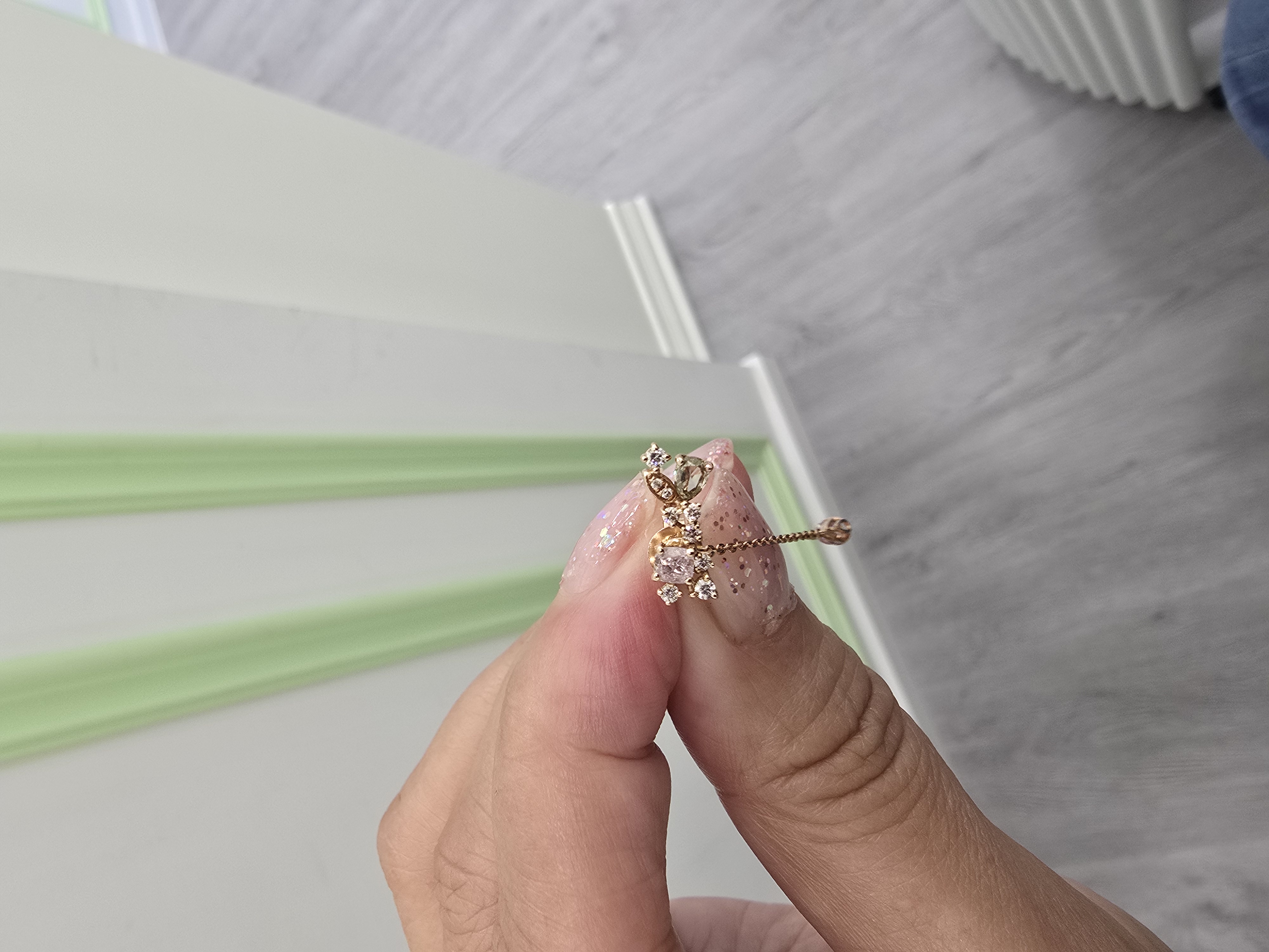 18K彩鑽耳環