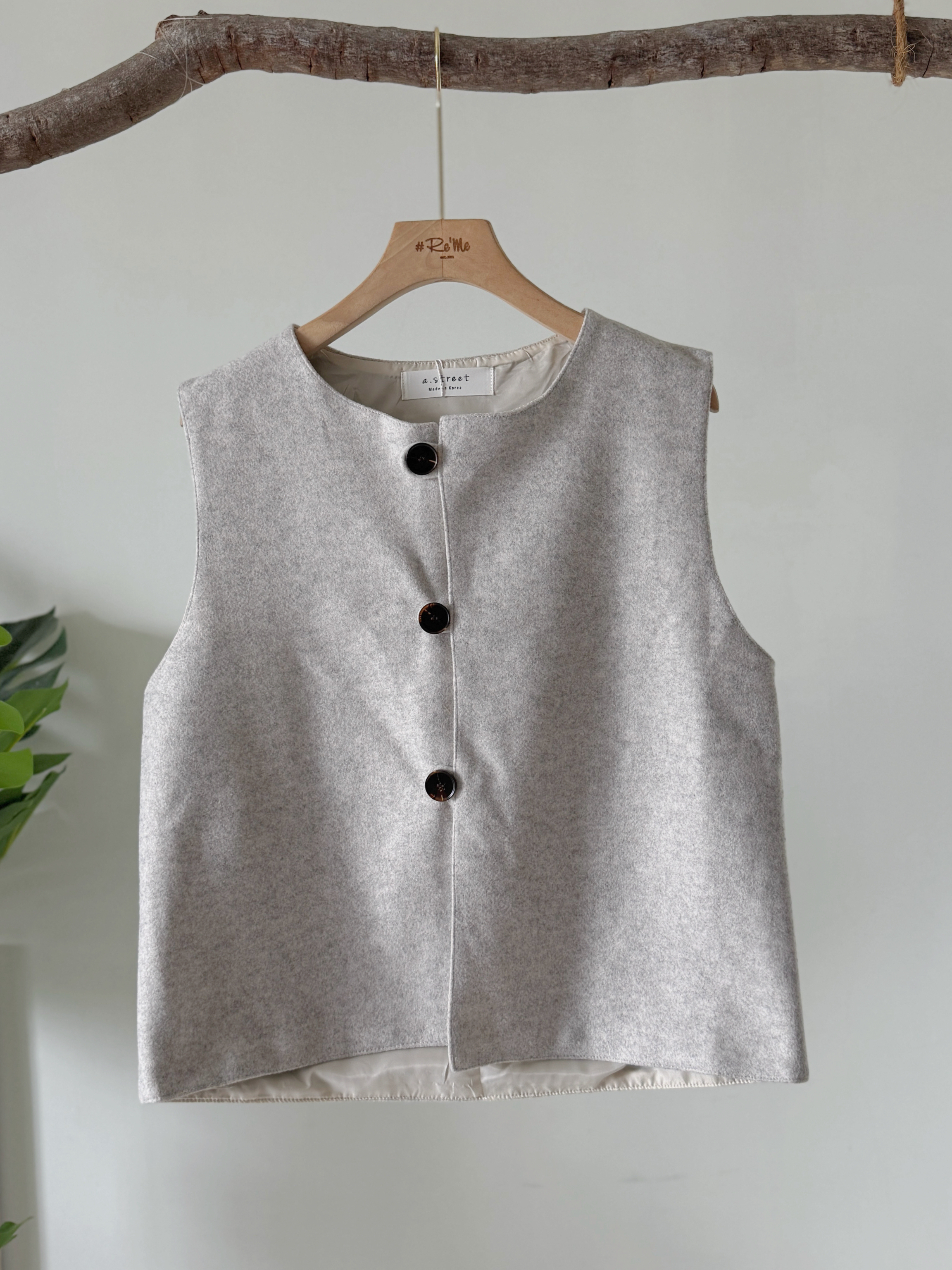 毛呢简约气质马甲外套