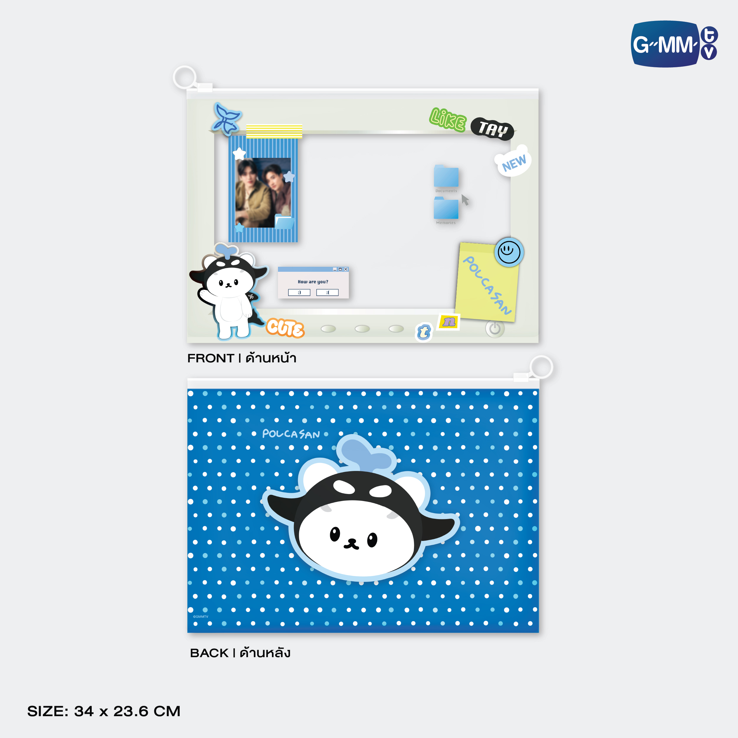 POLCASAN CHARACTER POCKET ZIP FOLDER