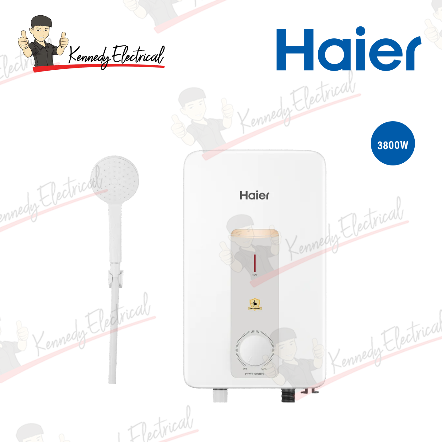 Haier 3.8kW DC Pump Water Heater Silver (EI38M-B1WS)