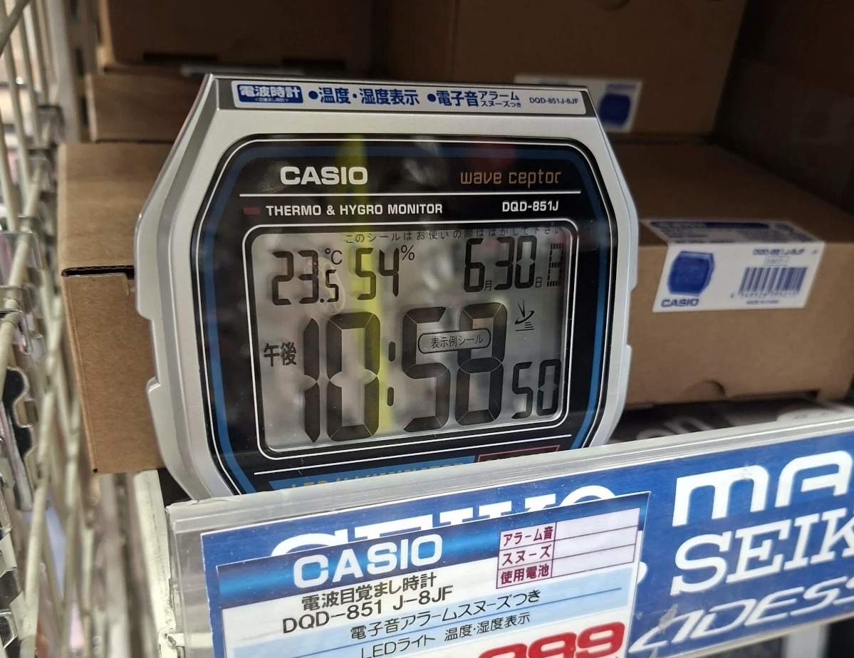 【2月訂購🇯🇵日本直送✈️】🇯🇵CASIO 巨型錶面 Wave Ceptor 温度濕度計+時鐘鬧鐘+夜視功能
