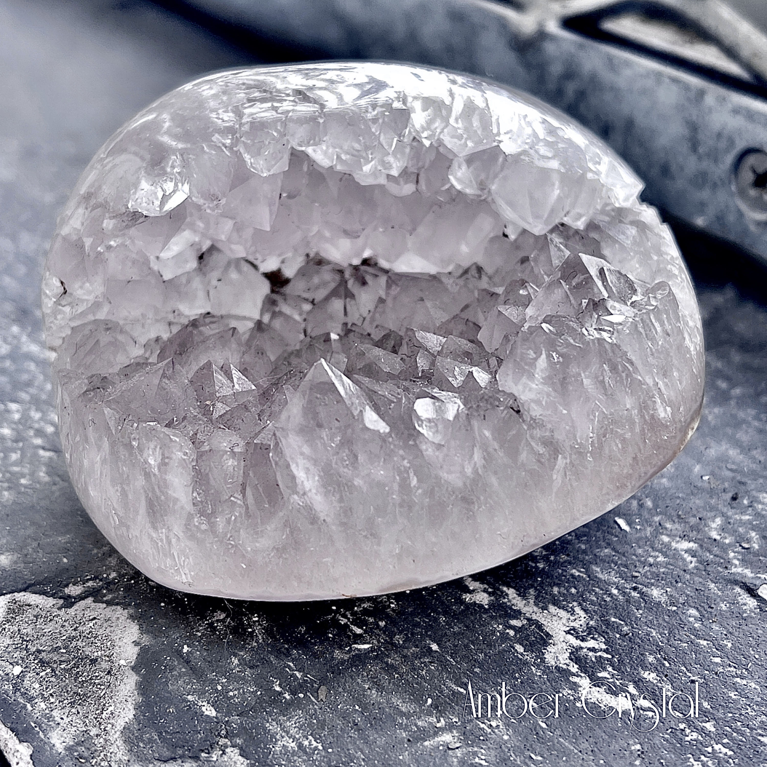 白水晶開口笑  White Quartz Crystal Cluster