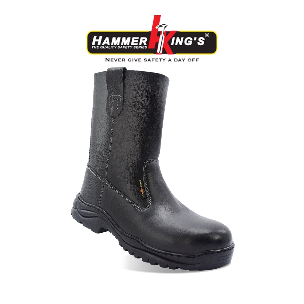 Hammer Kings Standard Safety 13033 Mens Shoes High Cut Steel Toe Cap Leather Working Shoes Kasut Keselamatan