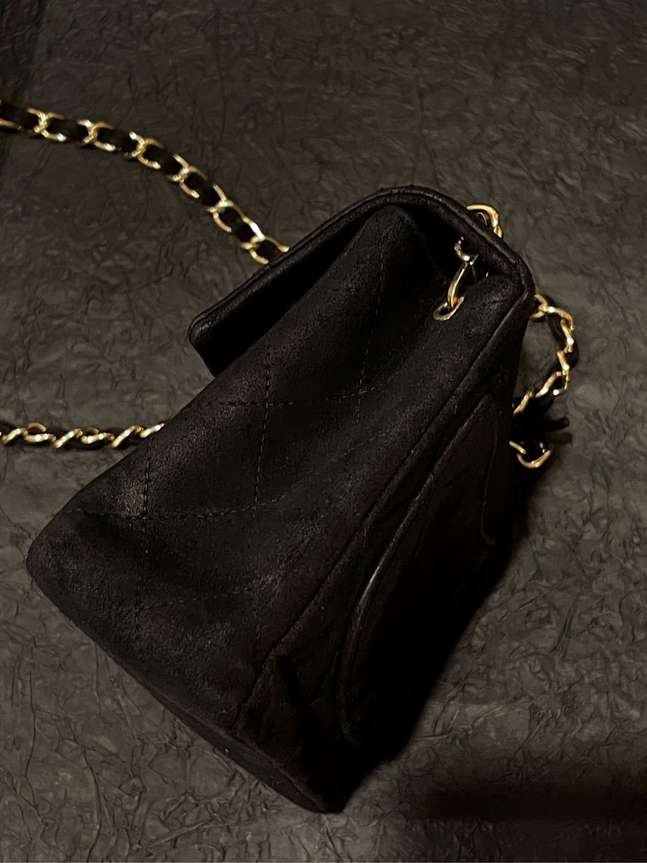 【預訂貨品】Chanel 中古絨面方胖子 