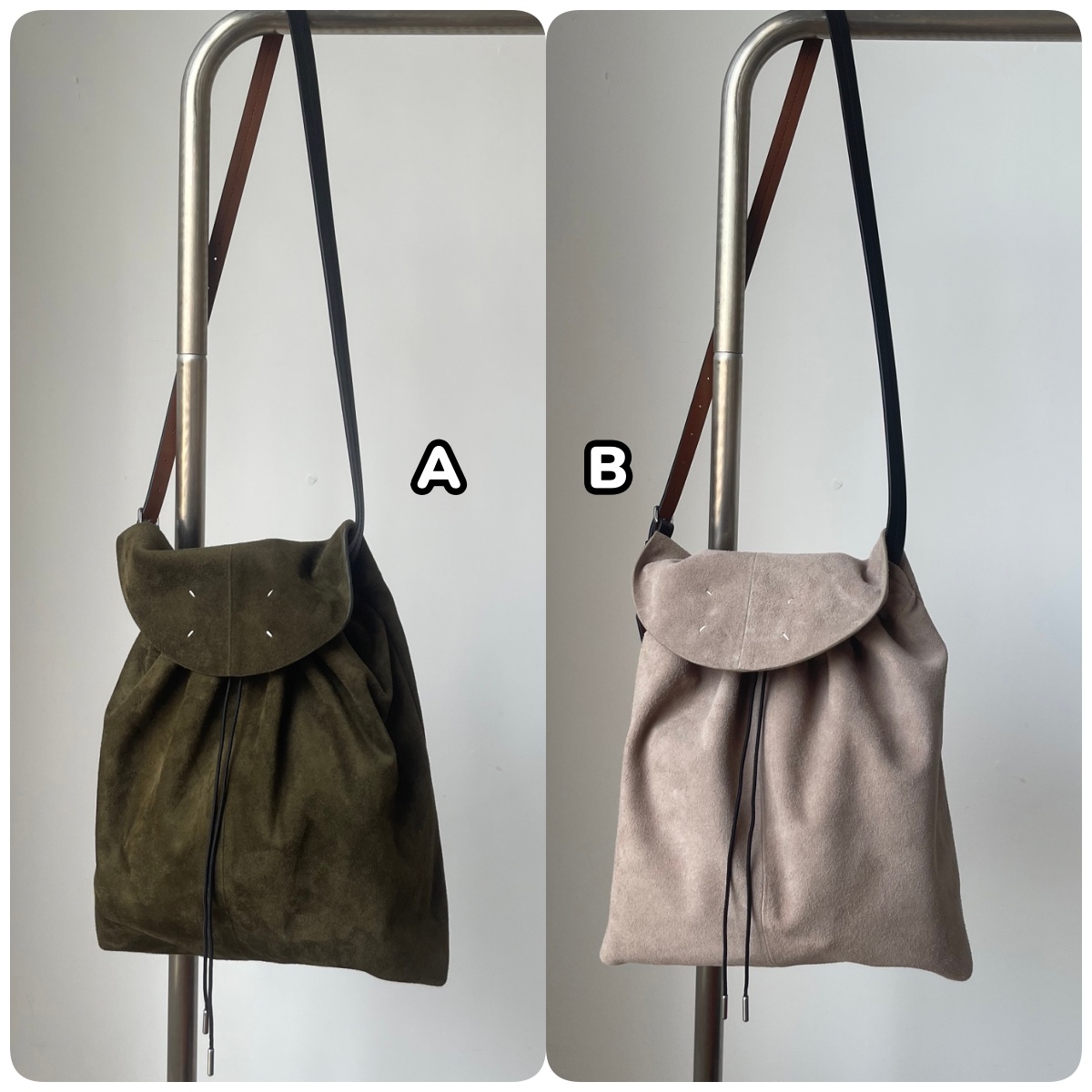 Maison Margiela 麂皮抽繩流浪包