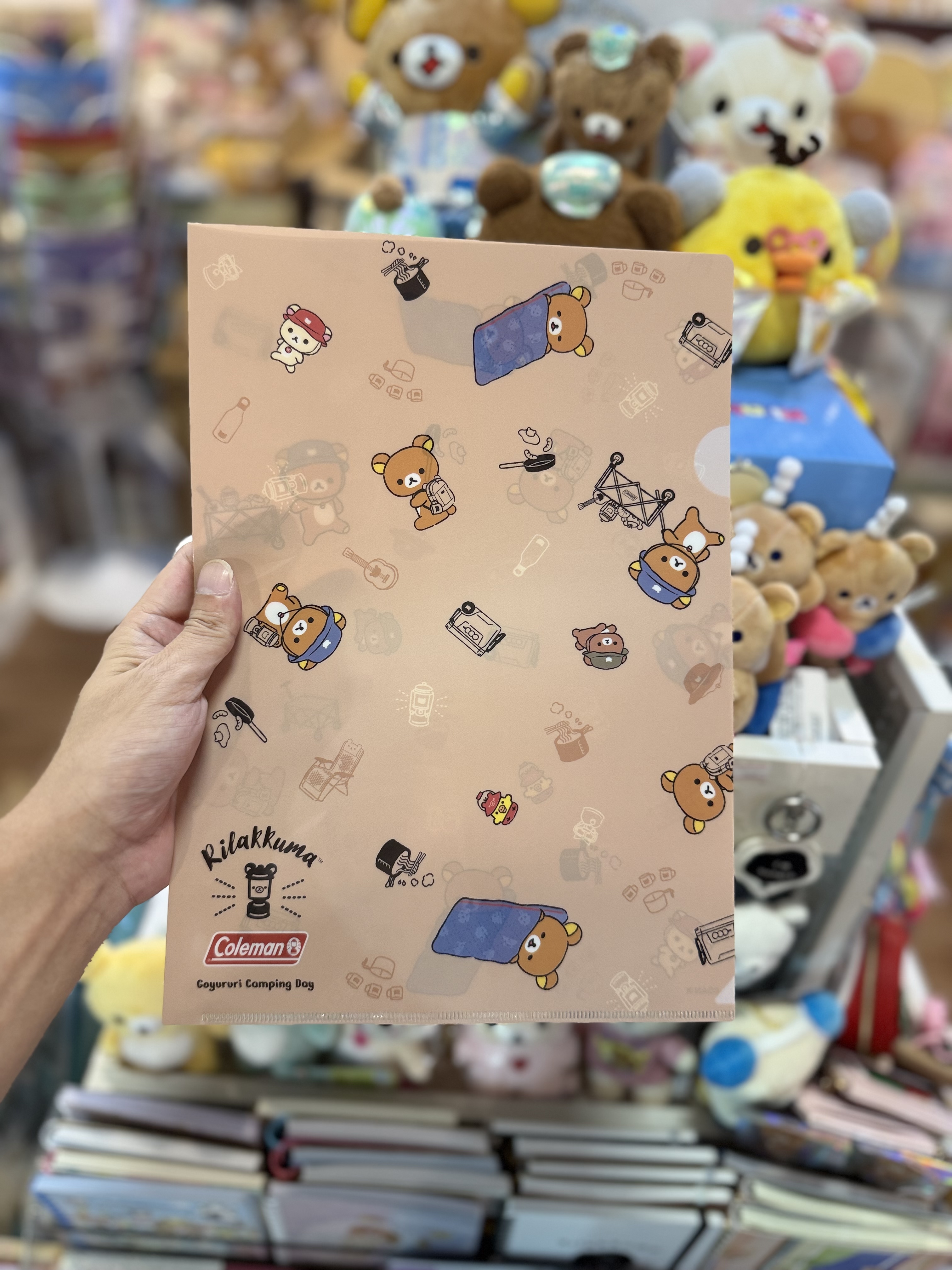 《現貨》全新日本專店限定 rilakkuma  x Coleman 對裝A4 file