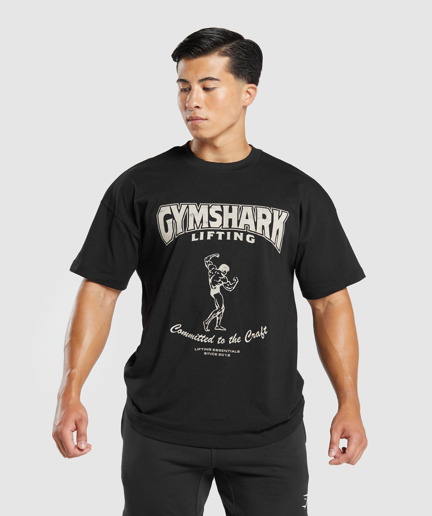 Gymshark 🦈Committed  to the Craft unisex T-Shirt - Black 