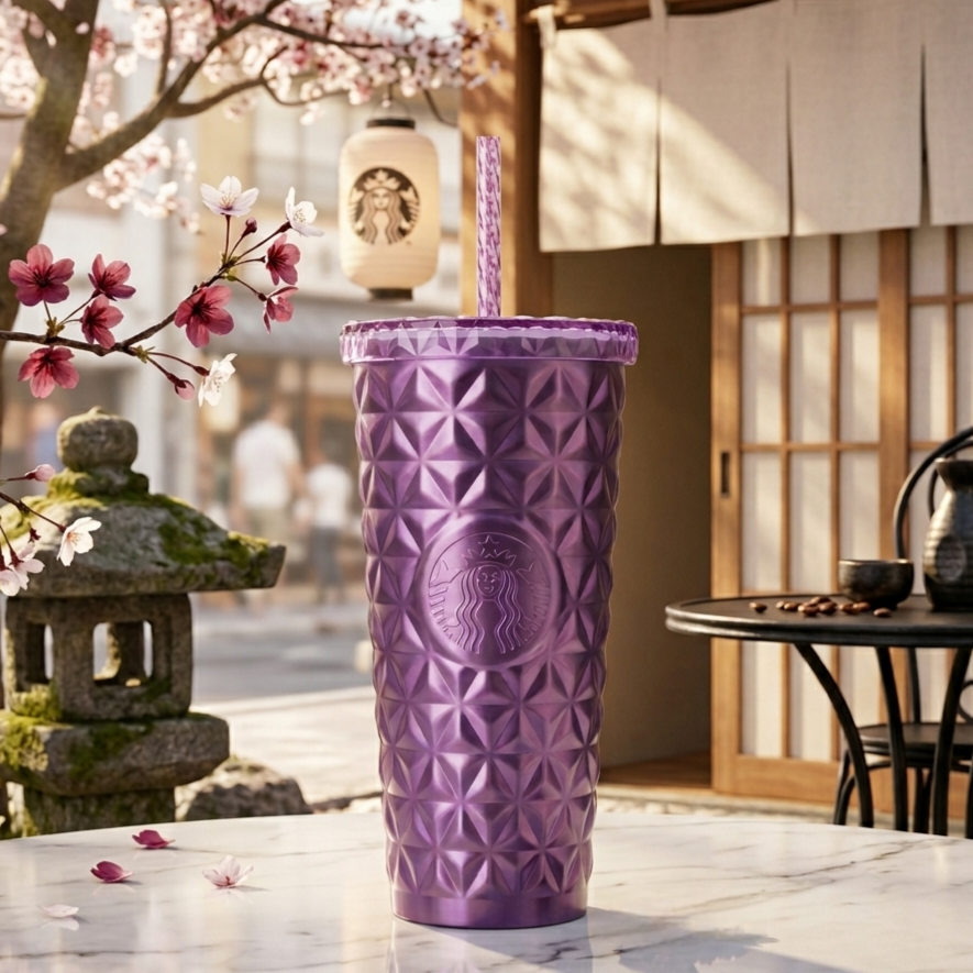 《日本 🇯🇵 STARBUCKS Color Your Summer ☀️系列》✨️不鏽鋼凍飲保溫杯  亮紫色 591ml   $338✨️ 