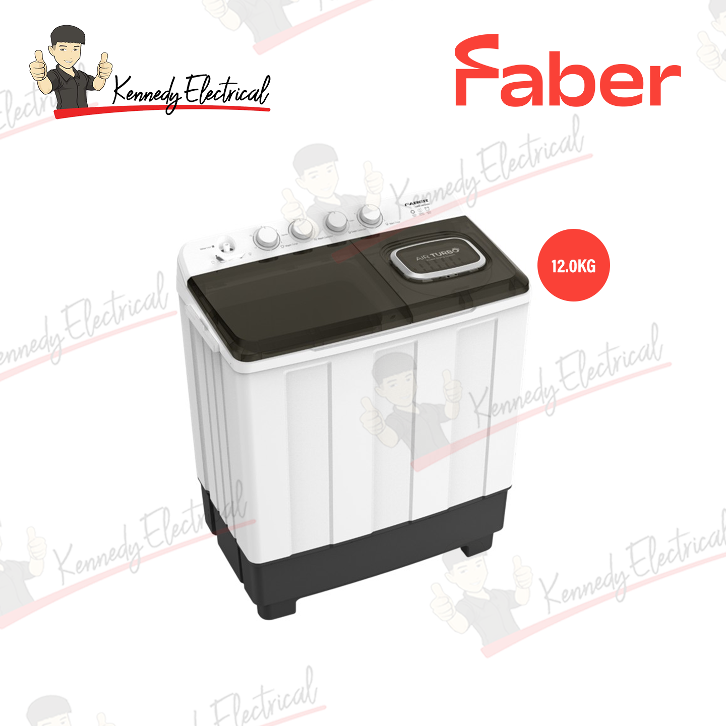 Faber 12.0Kg Semi Auto Washing Machine FWN SM120GR