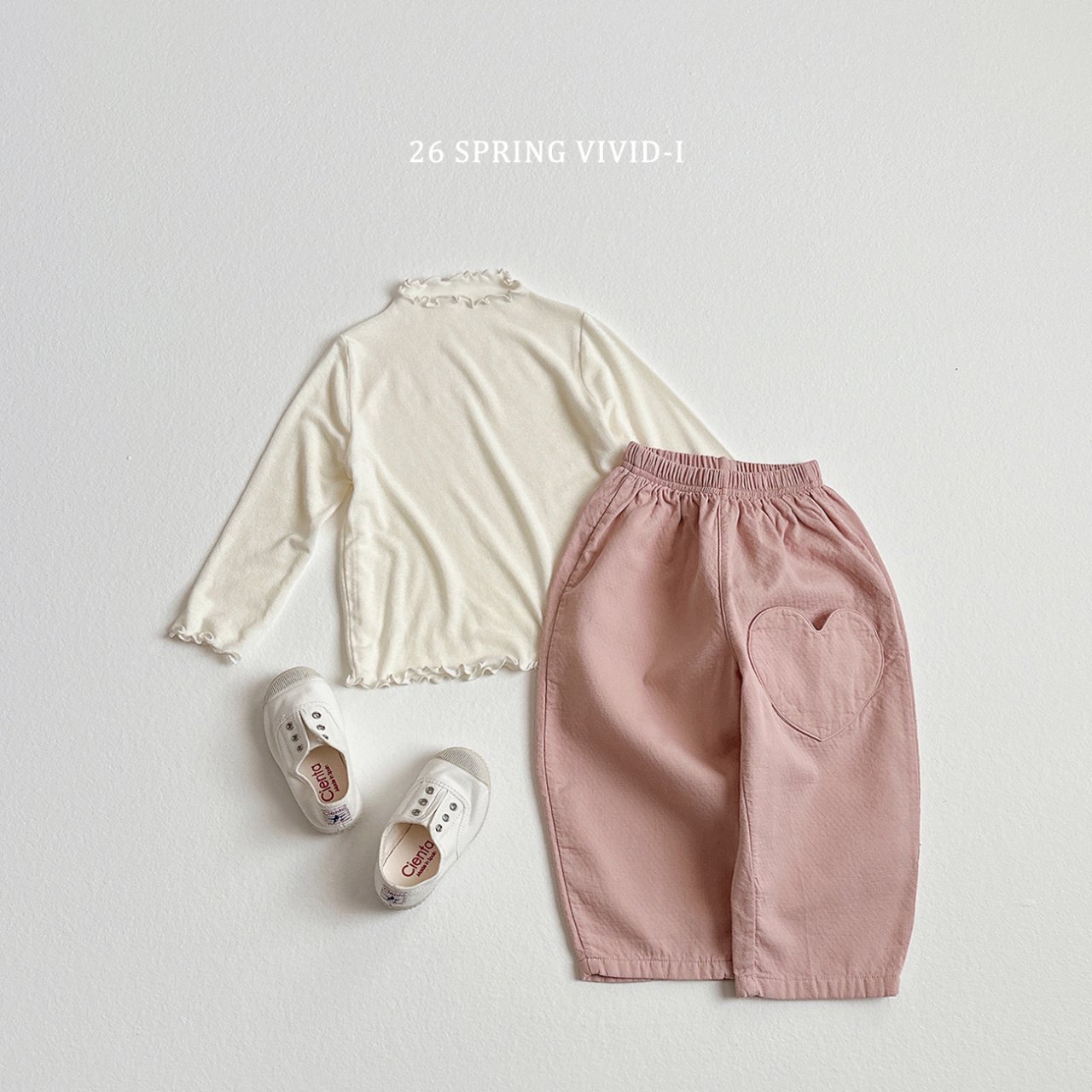 🌸預訂 韓國直送🌸🇰🇷VIVIDI兩色心形口袋寬鬆長褲