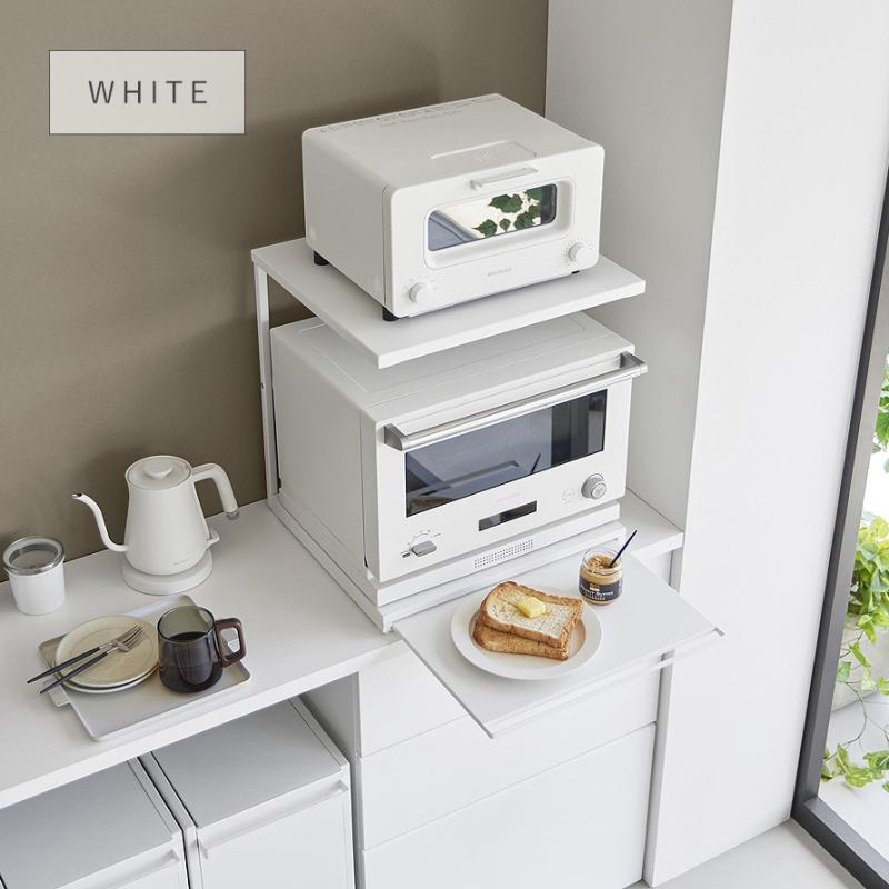 🔥🔥【日本直送《TOWER》雙層廚房電器架（附滑動工作台）】