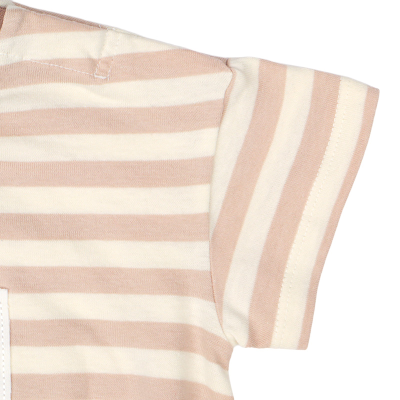 🇯🇵預訂 日本直送🇯🇵Winnie the pooh小熊維尼貼花條紋短袖包屁衣