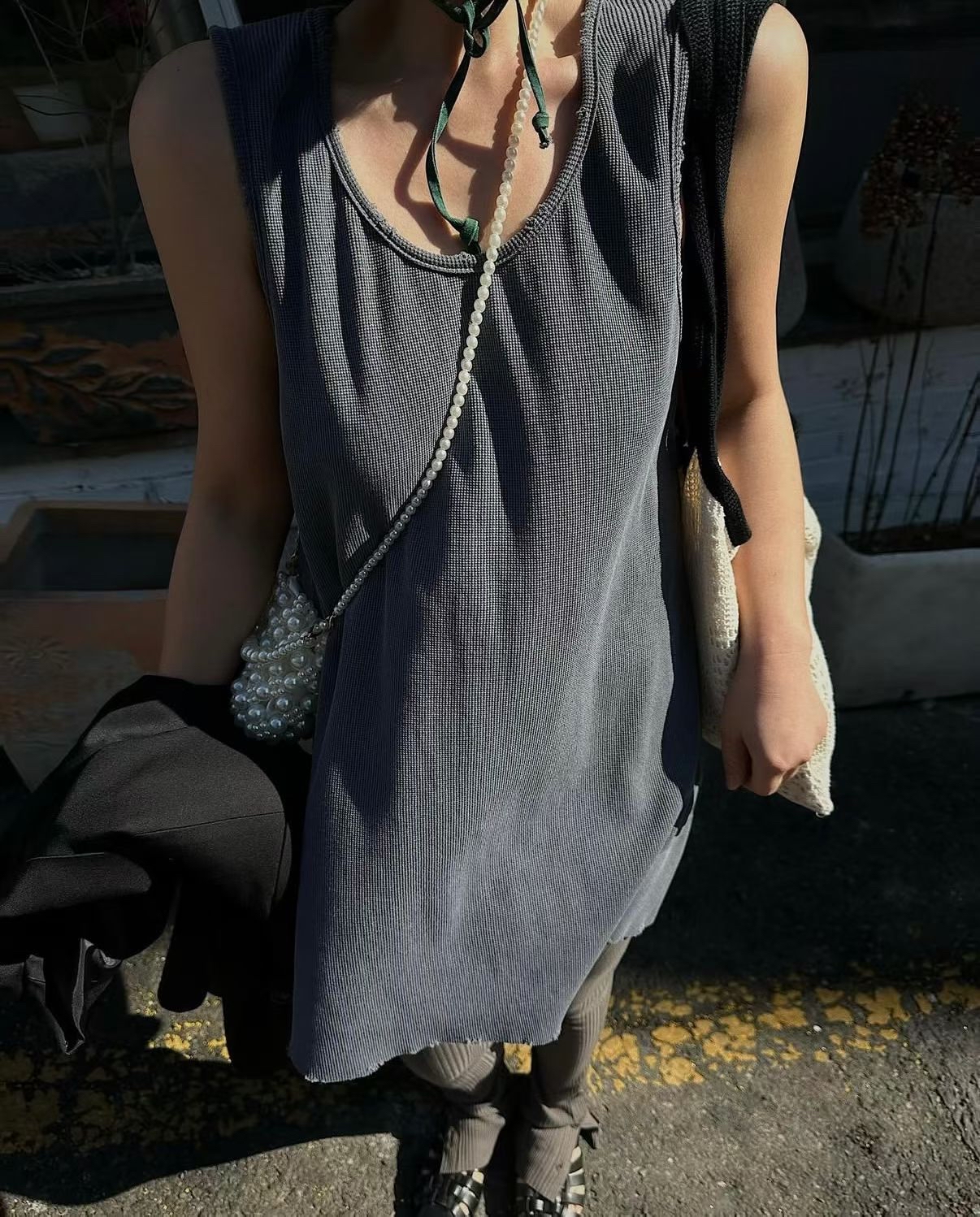 Layering vest dress