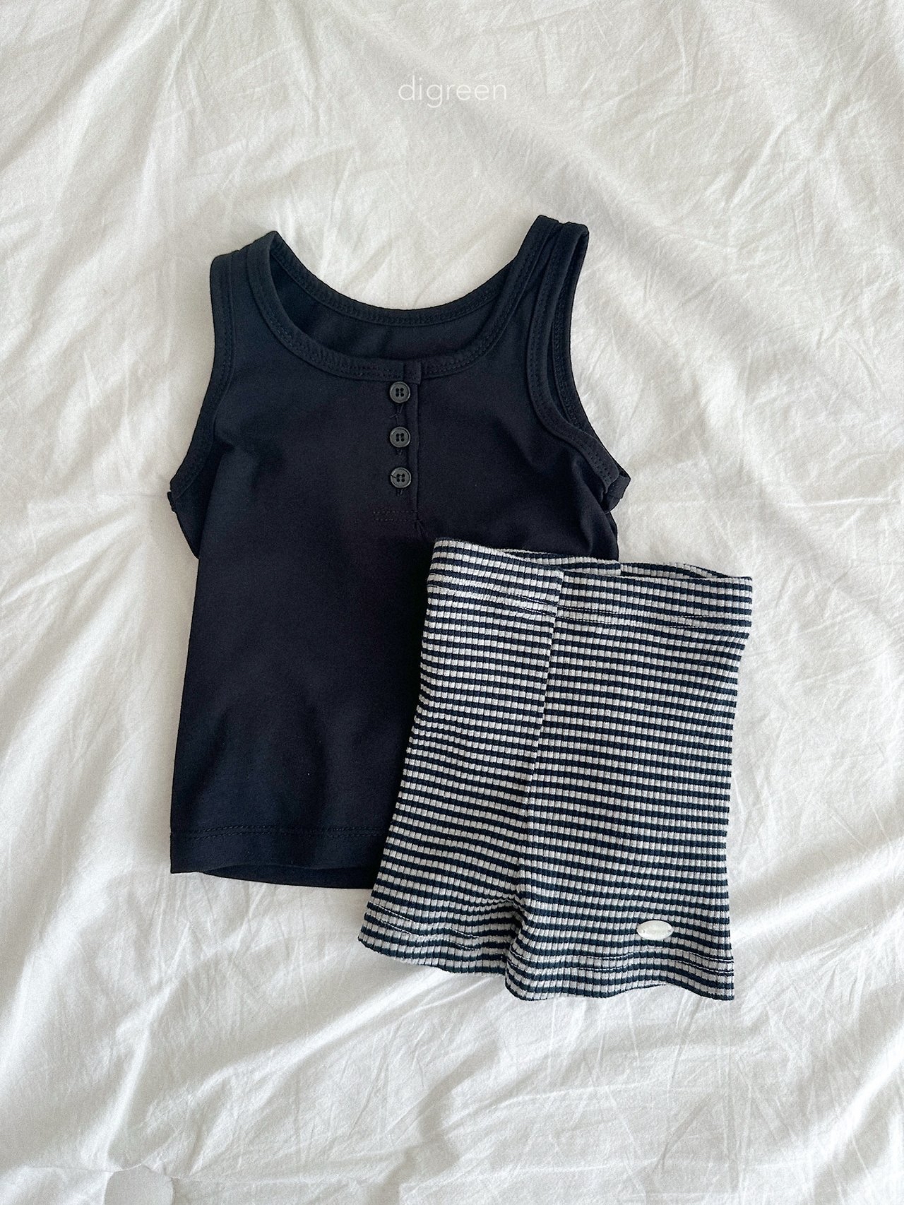 Digreen | stripe Leggings(Yellow/Light Grey 90-100)