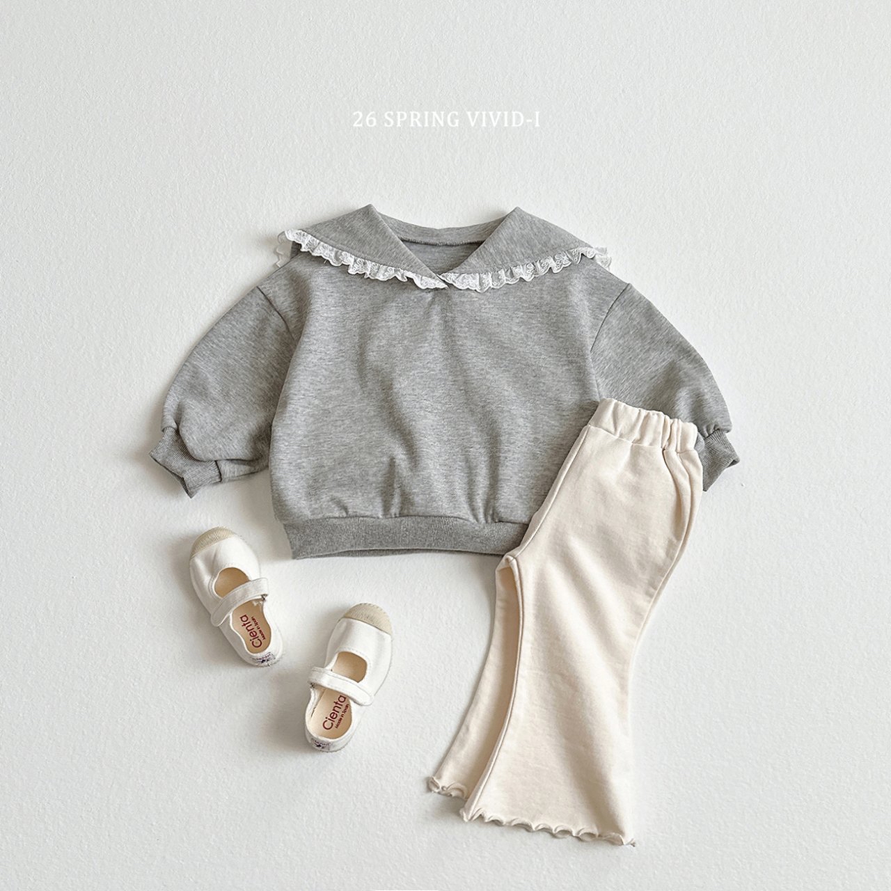 🌸預訂 韓國直送🌸🇰🇷VIVIDI四色純色毛圈花邊喇叭褲