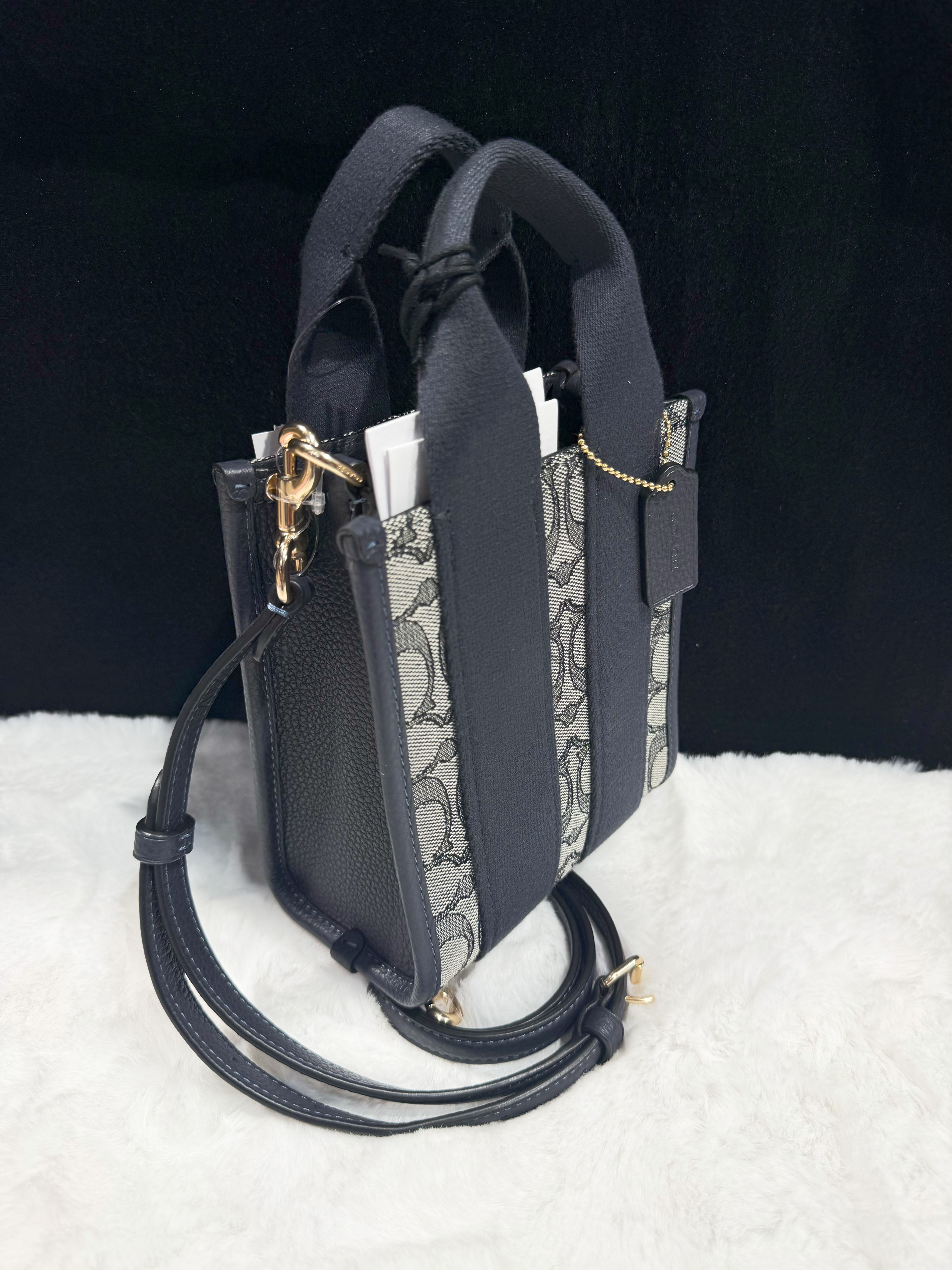 Coach Smith mini tote canvas/navy/m