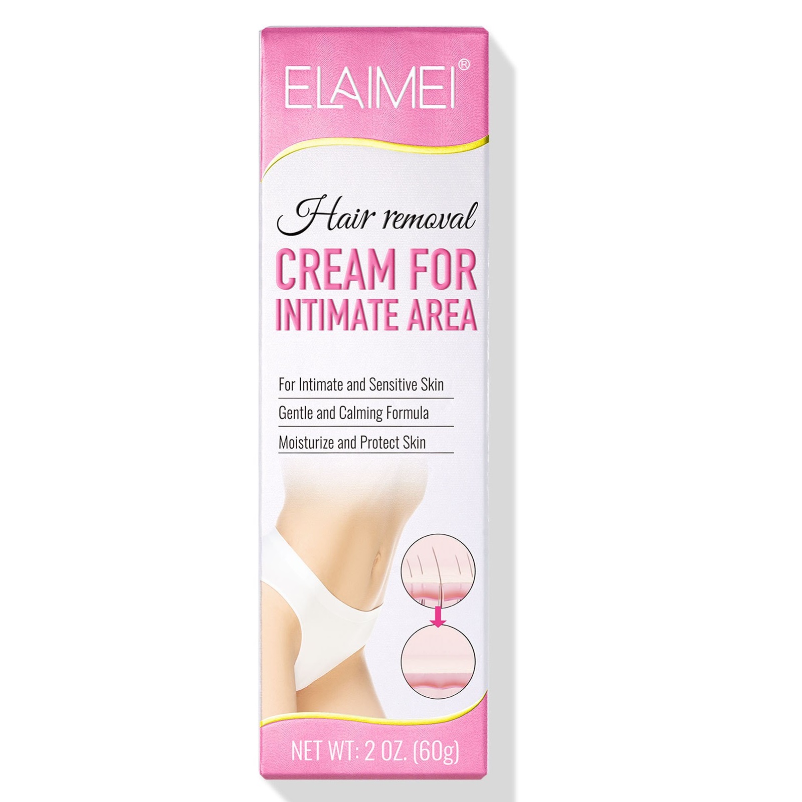 ELAIMEI 天然女士私密部位脫毛膏 極速脫毛膏 溫和不刺激淨毛膏 無痛快速除毛膏 [平行進口]  TT0539