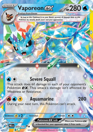 Pokemon TCG Prismatic Evolutions - Vaporeon EX-023/131