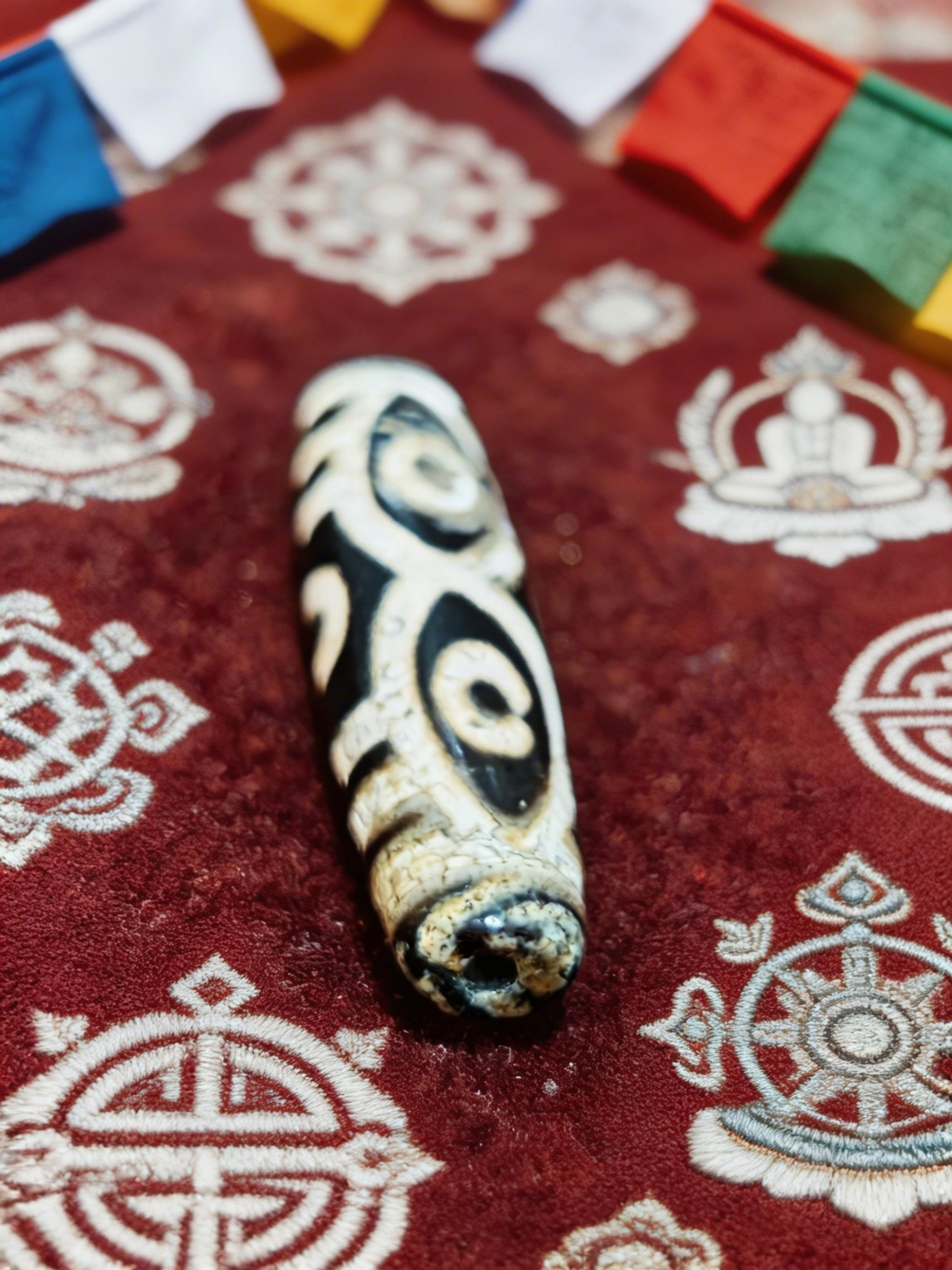 「火供龍六眼天珠」26035