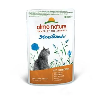 Almo Nature Functional Sterilised 雞肉 絕育貓鮮包 70gx30