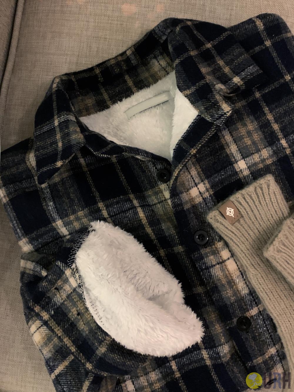 【100%保證韓國直送】冬季保暖毛絨內裏磨毛格紋襯衫外套 [6 color] RL114644