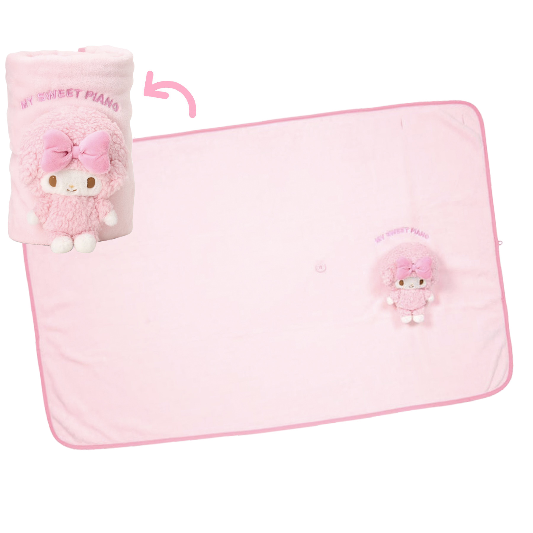 現貨｜Sanrio My Sweet Piano 日版 兩用 毛毯 2-WAY Blanket 110x70cm (71558-1)