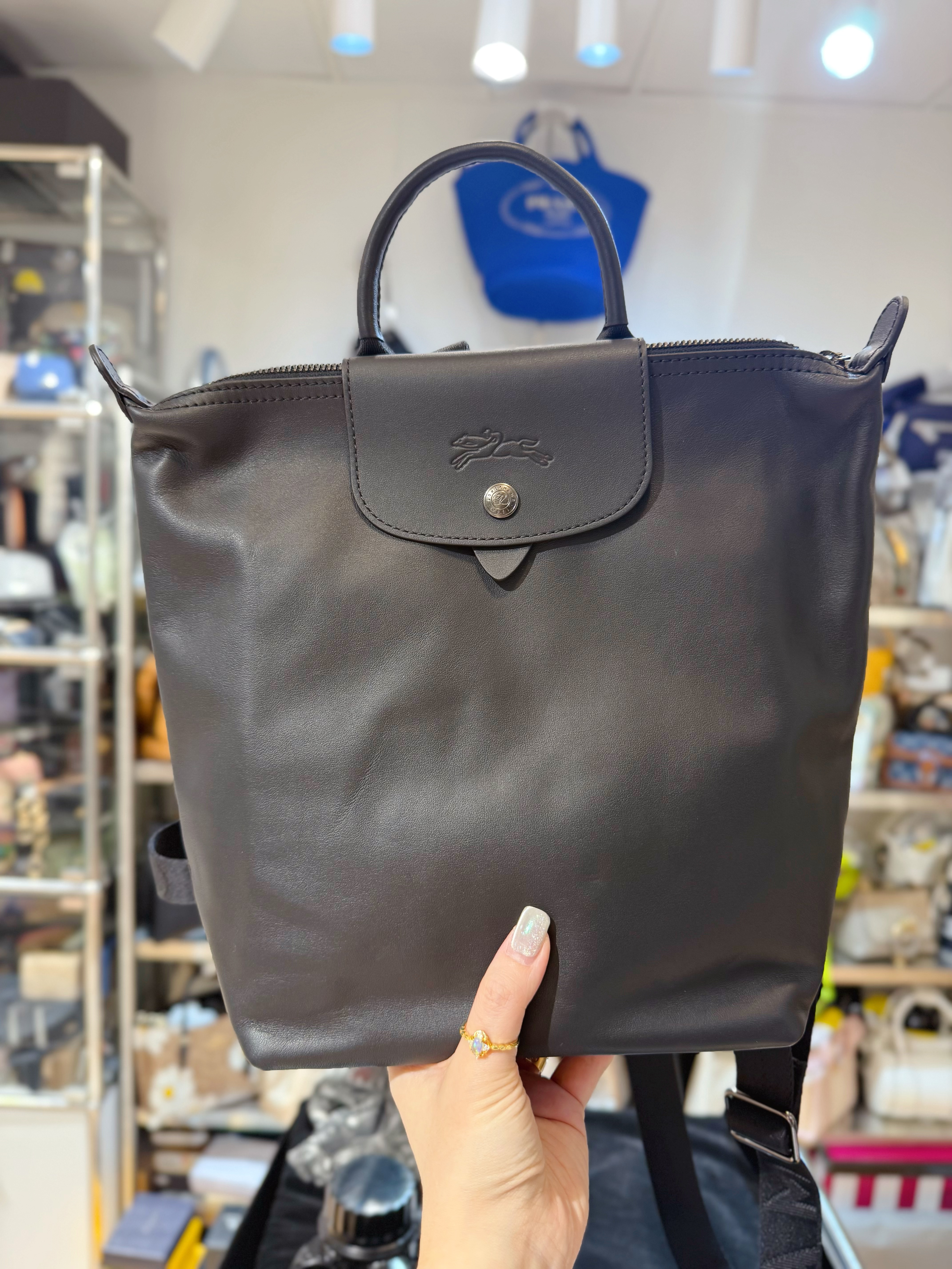 Longchamp backpack blk/lamb