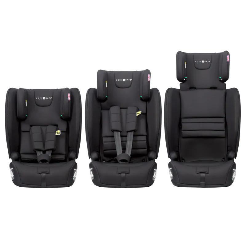 Cozy N Safe Cygnus i-Size 兒童汽車安全座椅（76–150cm，附旅行收納袋）15個月至12歲 黑色