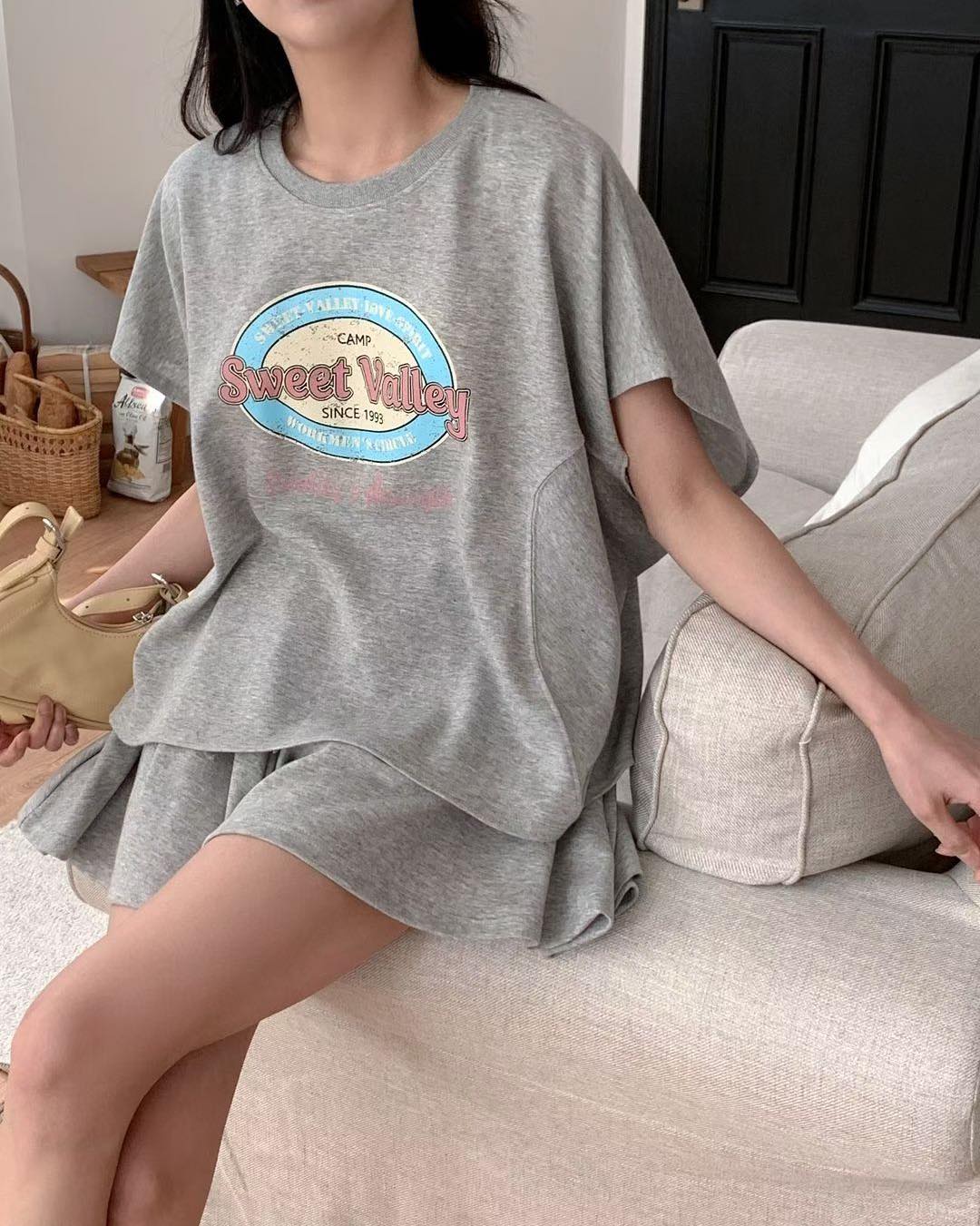 Sweet Valley 後開叉衛衣set 