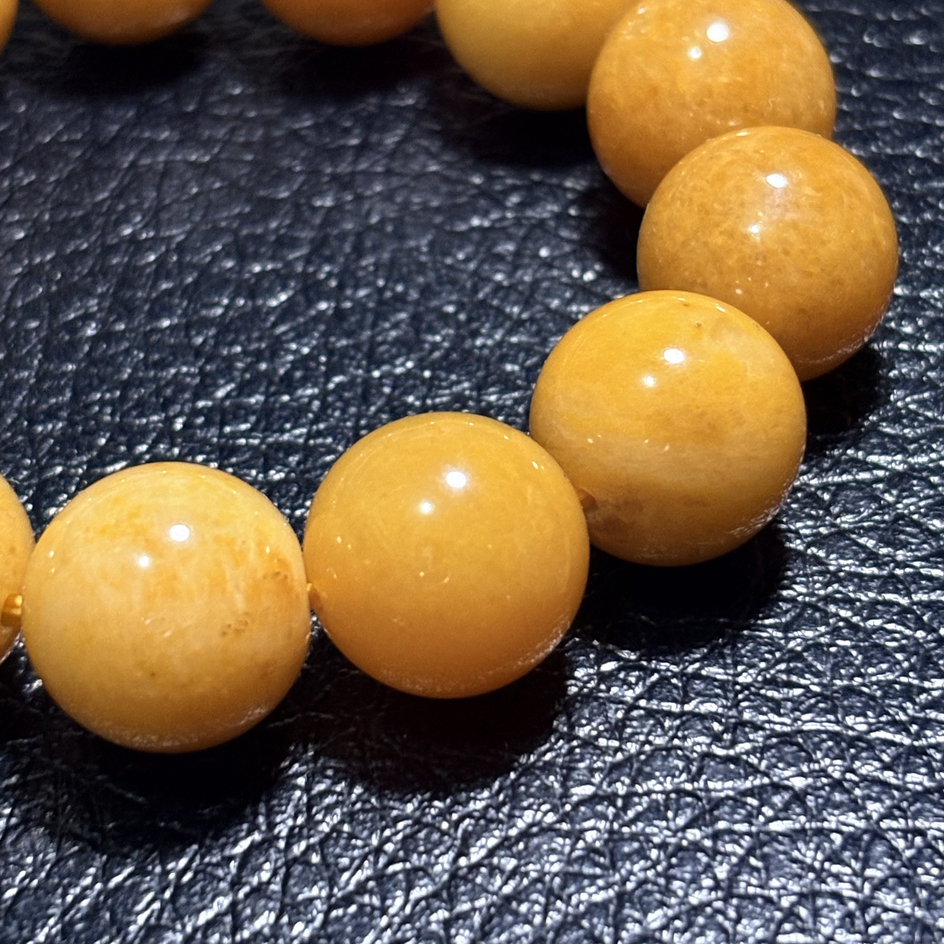 金絲玉玉石手串No.4252 ｜規格：15mm珠15cm手圍