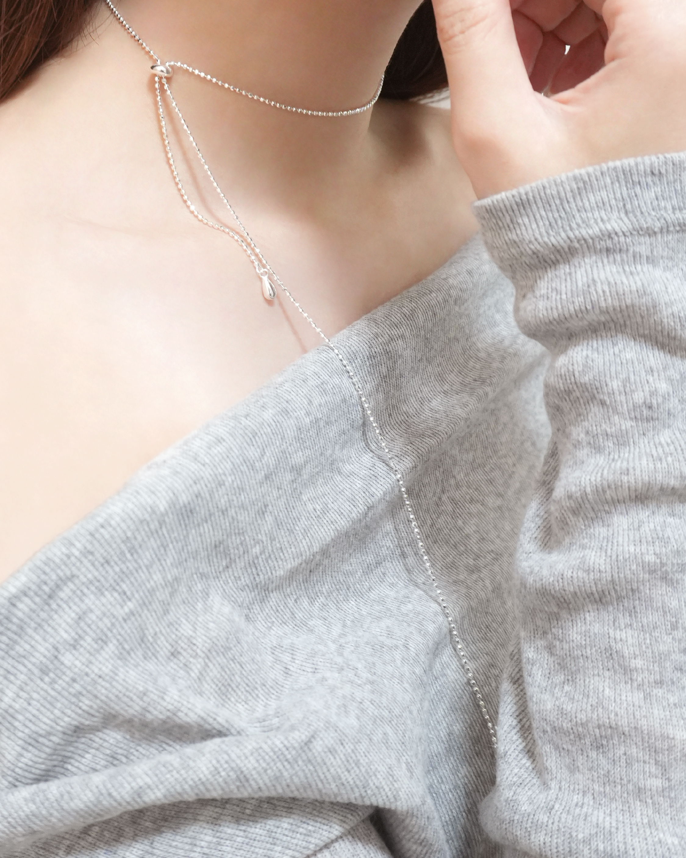 Unique Silver Ball Necklace II