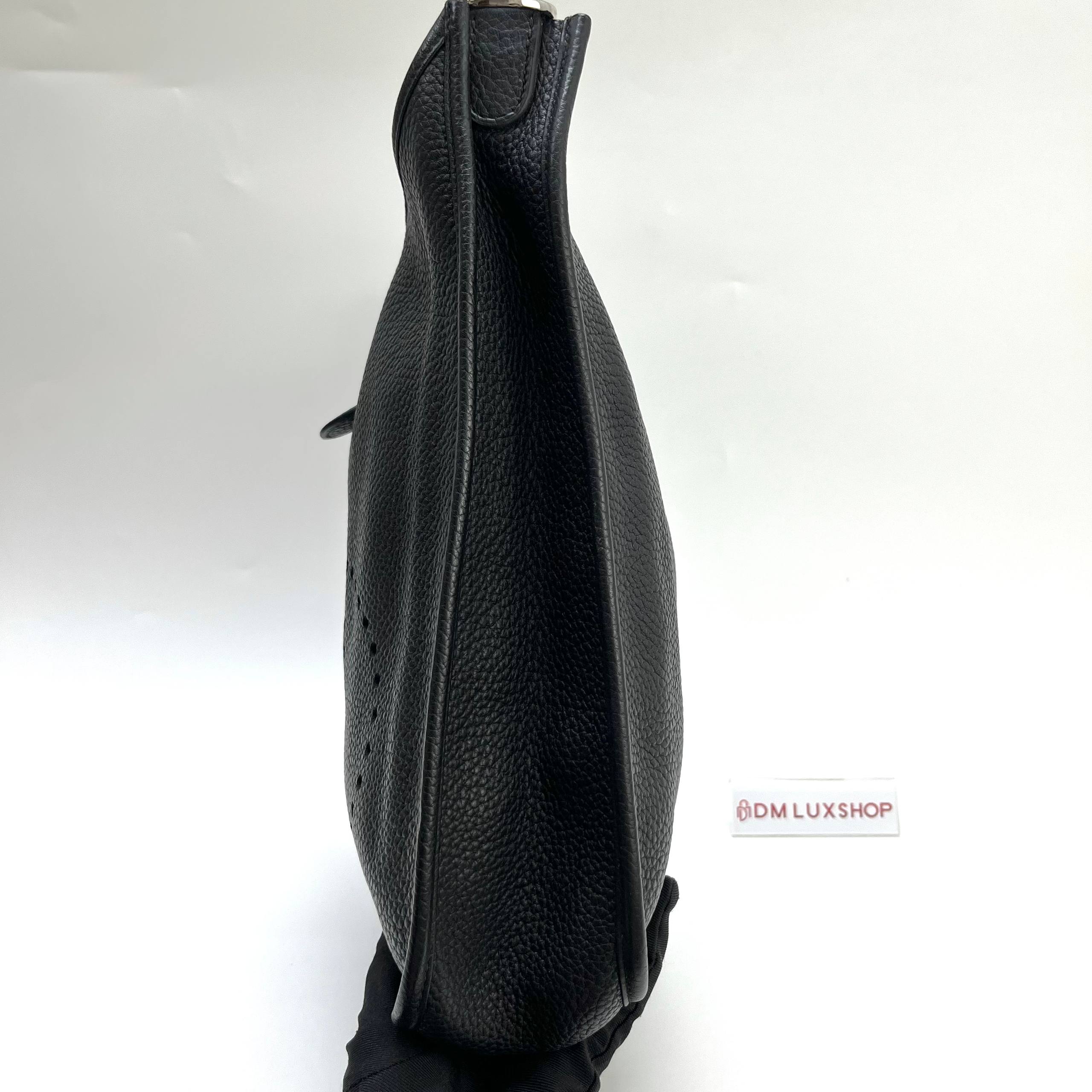 Hermes Evelyne GM Gen-1 Black PHW (Stamp Square N)