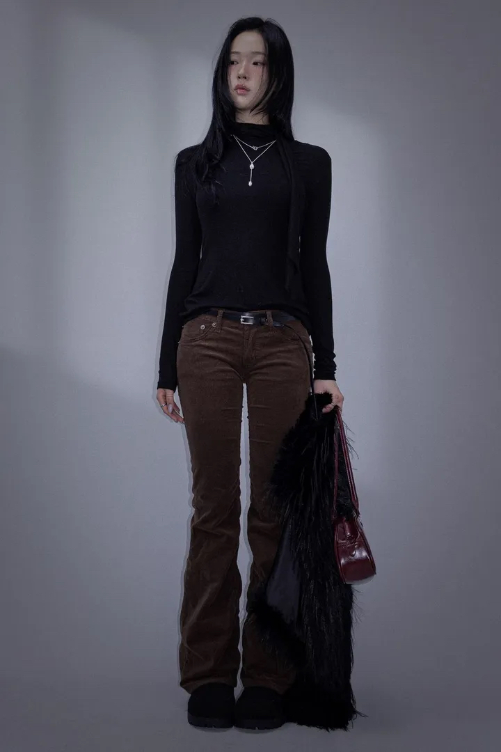 Cotton Tie-neck Long Sleeve