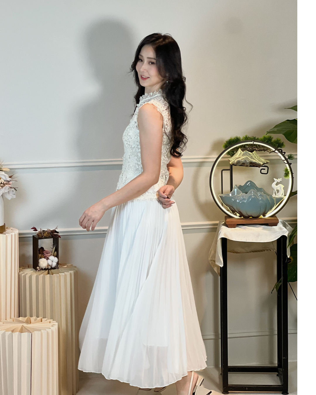 5104 Quintina Pleated A Line Skirt 