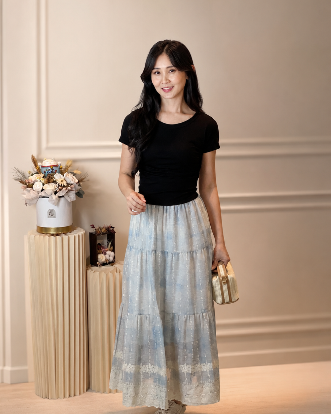 5122 Celestia Lace A Line Skirt 