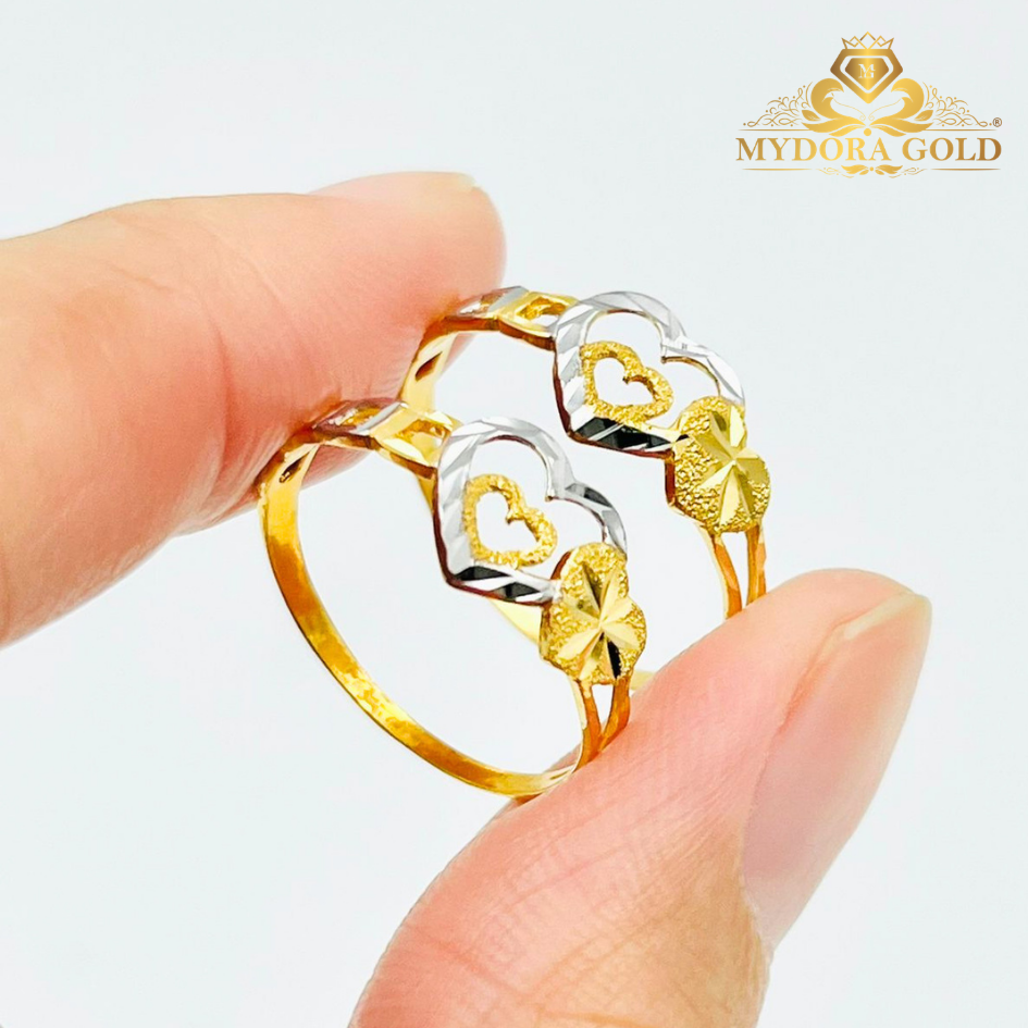 MYDORA Cincin Stamping Tri-Love l EMAS 916/22K
