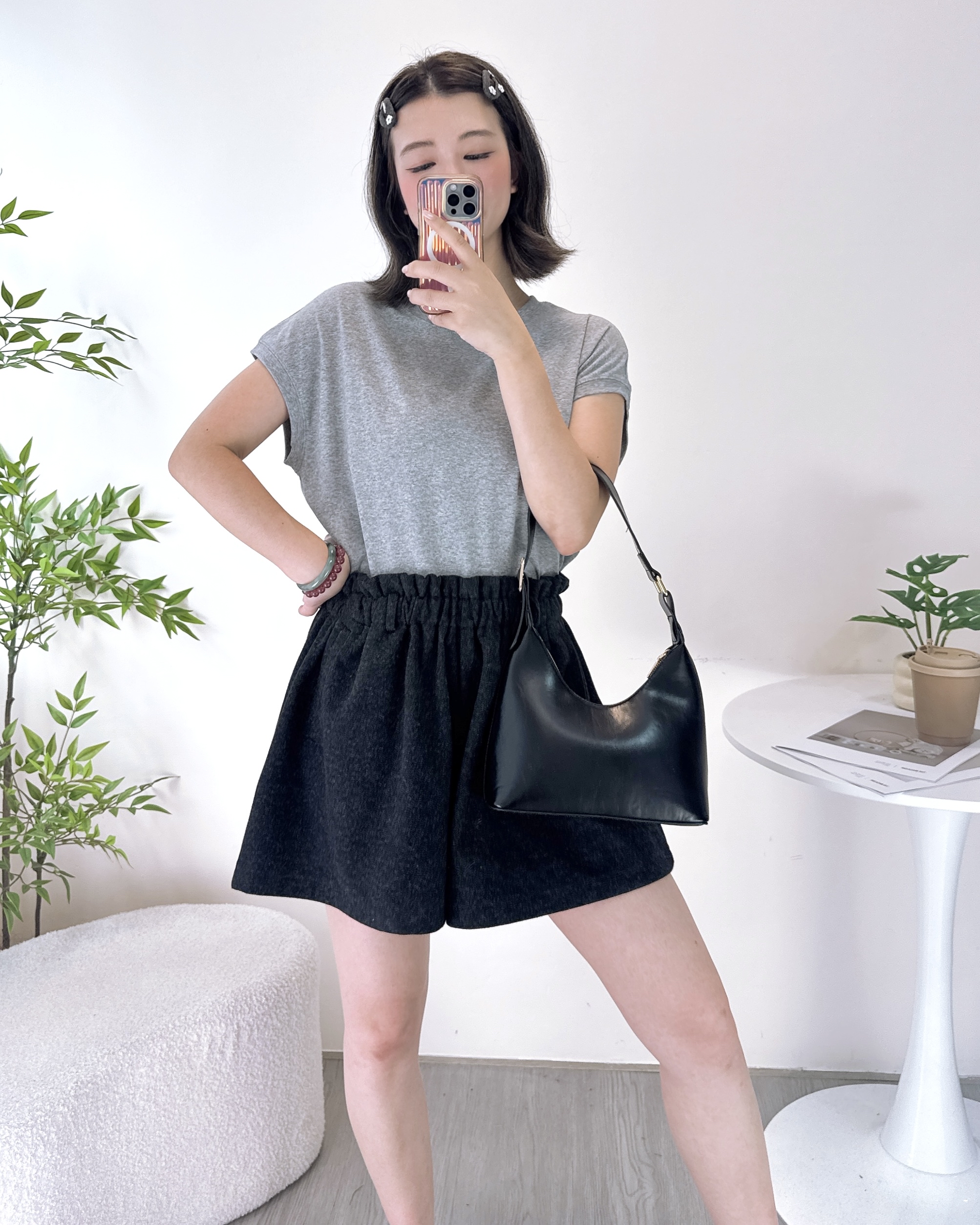 彈性純棉雞翼袖淨色上衣 8色